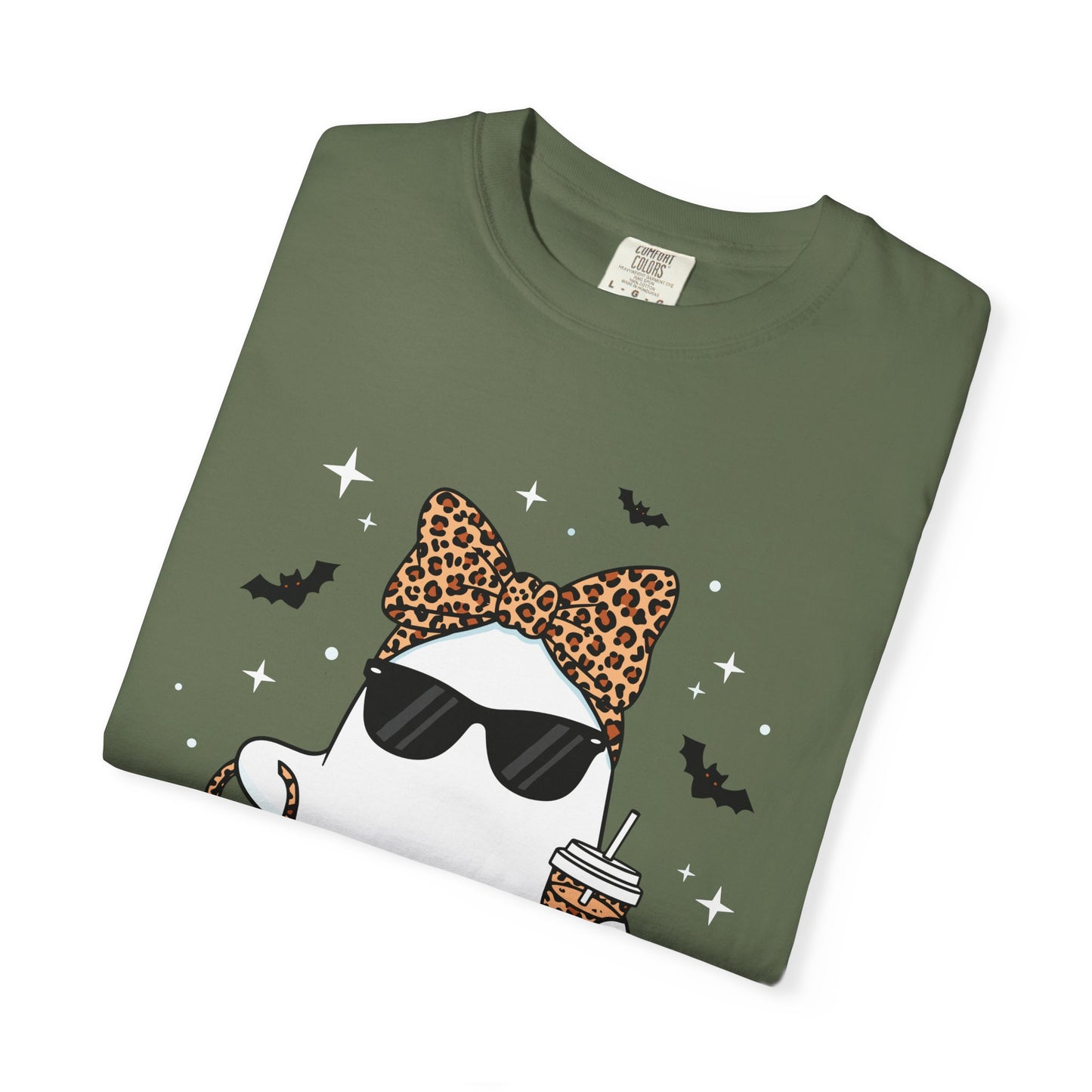Stylish Fancy Ghost T-Shirt, Funny Tee, Cute Halloween Apparel, Unisex Casual Top, Gift for Cat Lovers, Sunday Funday Shirt