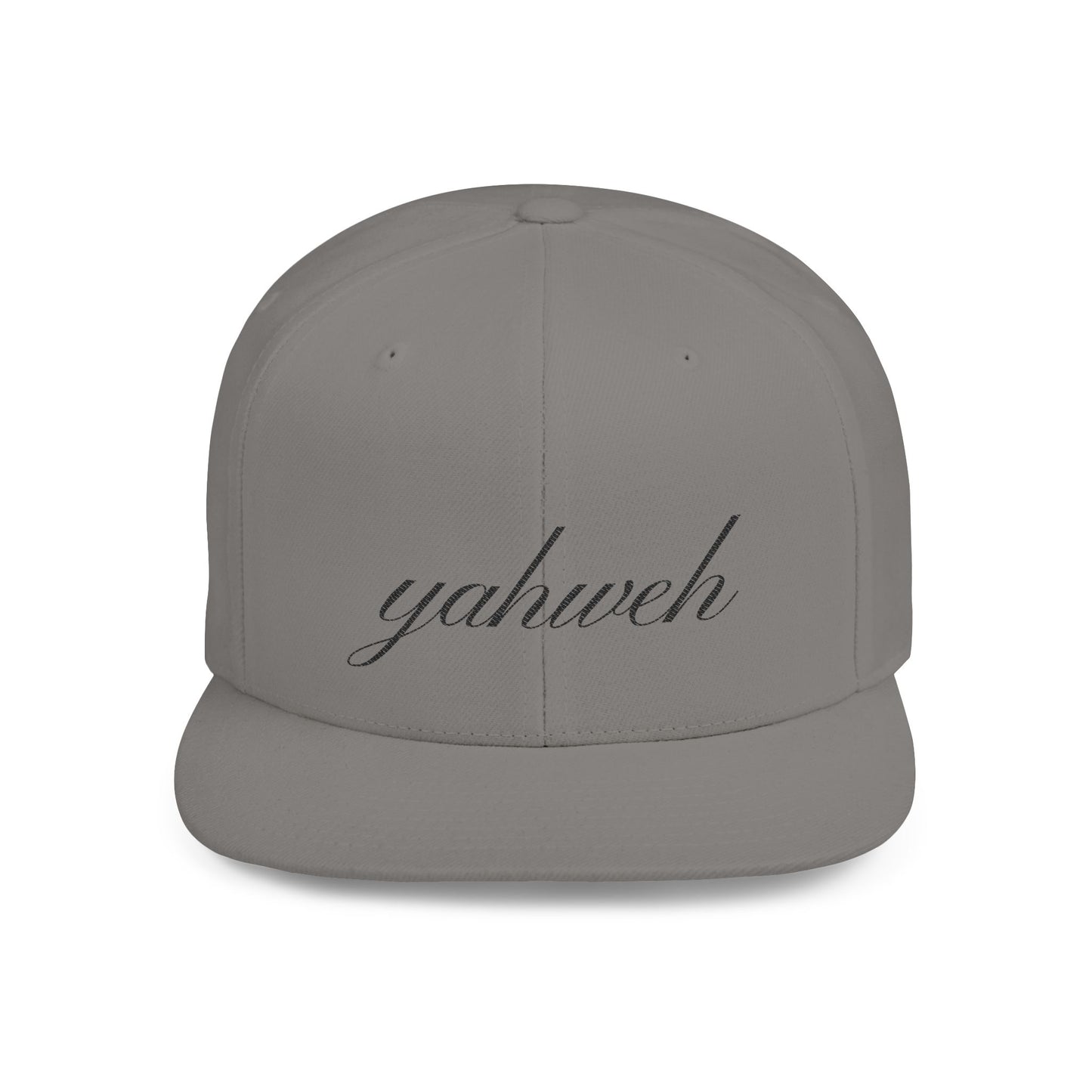 Yahweh Flat Bill Snapback Hat, Trendy Streetwear Cap - Unisex