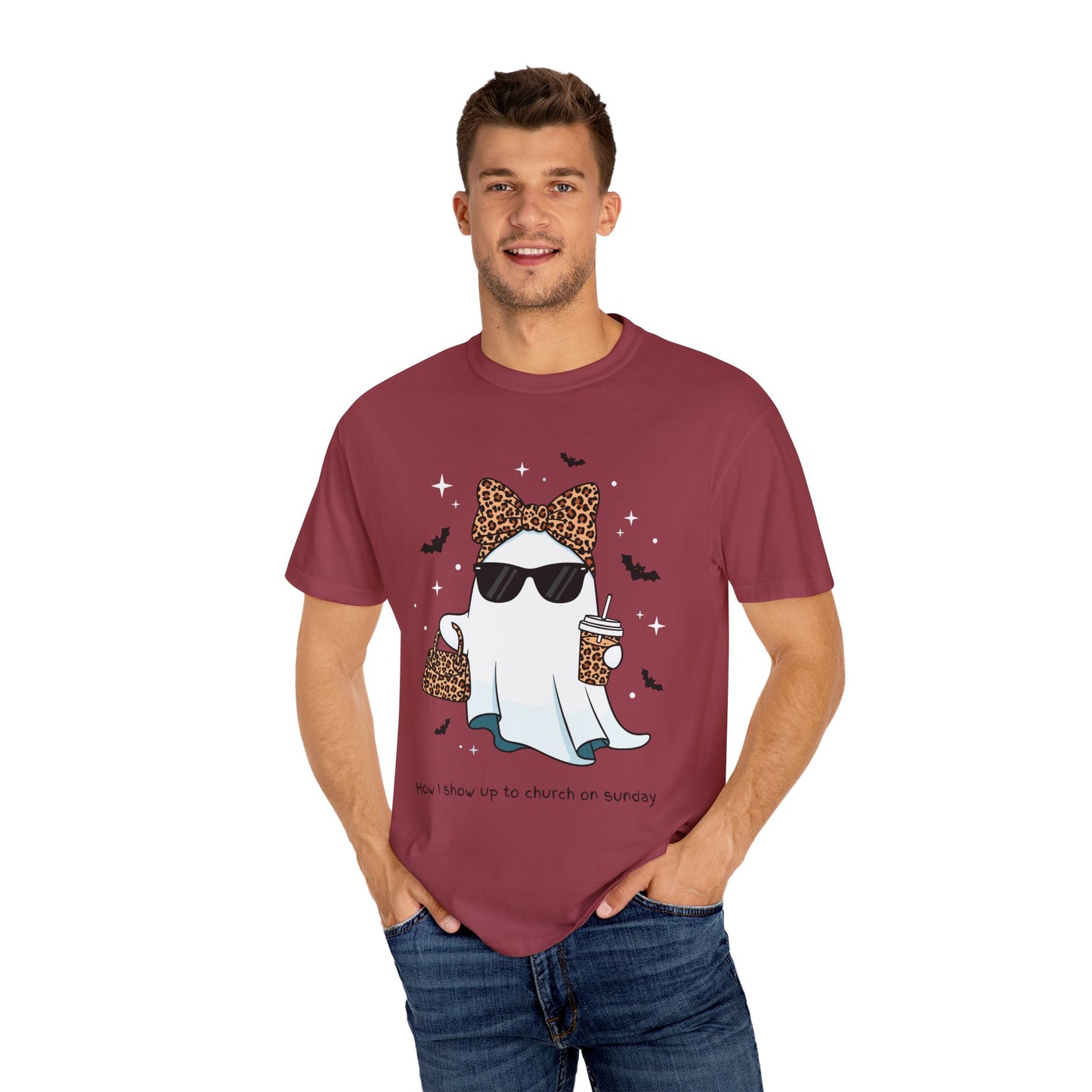 Stylish Fancy Ghost T-Shirt, Funny Tee, Cute Halloween Apparel, Unisex Casual Top, Gift for Cat Lovers, Sunday Funday Shirt