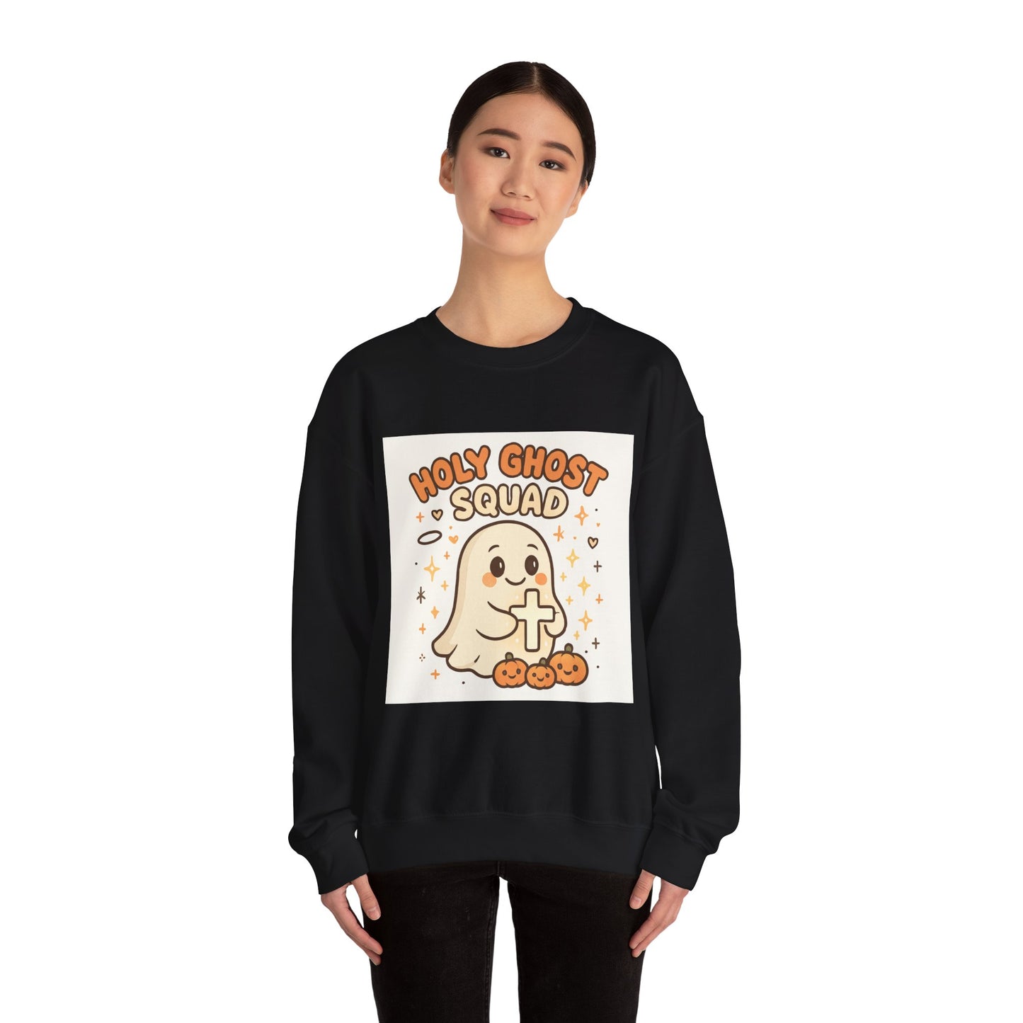 Cute Holy Ghost Unisex Heavy Blend™ Crewneck Sweatshirt