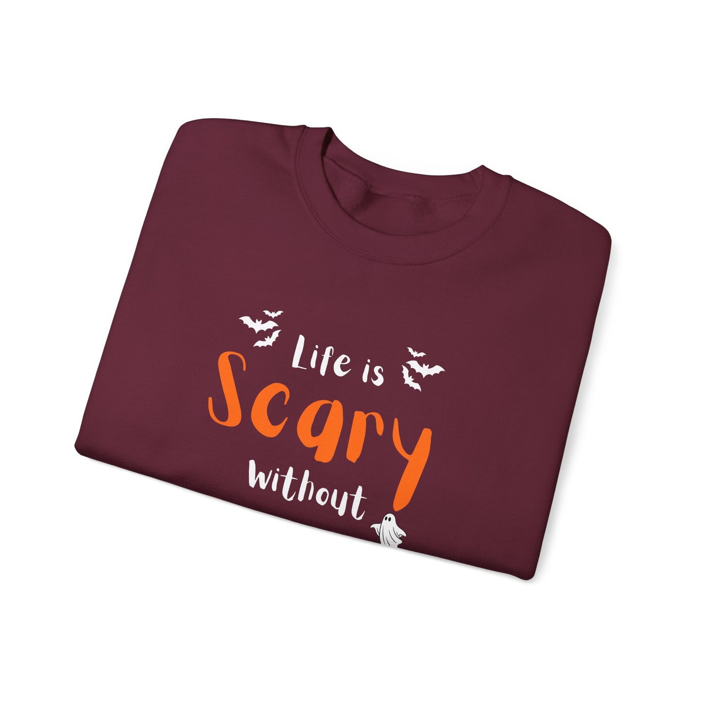 Scary Jesus Sweatshirt - Cozy Unisex Crewneck for Halloween, Faith, Religious Gifts, Church Events, Everyday Wear
