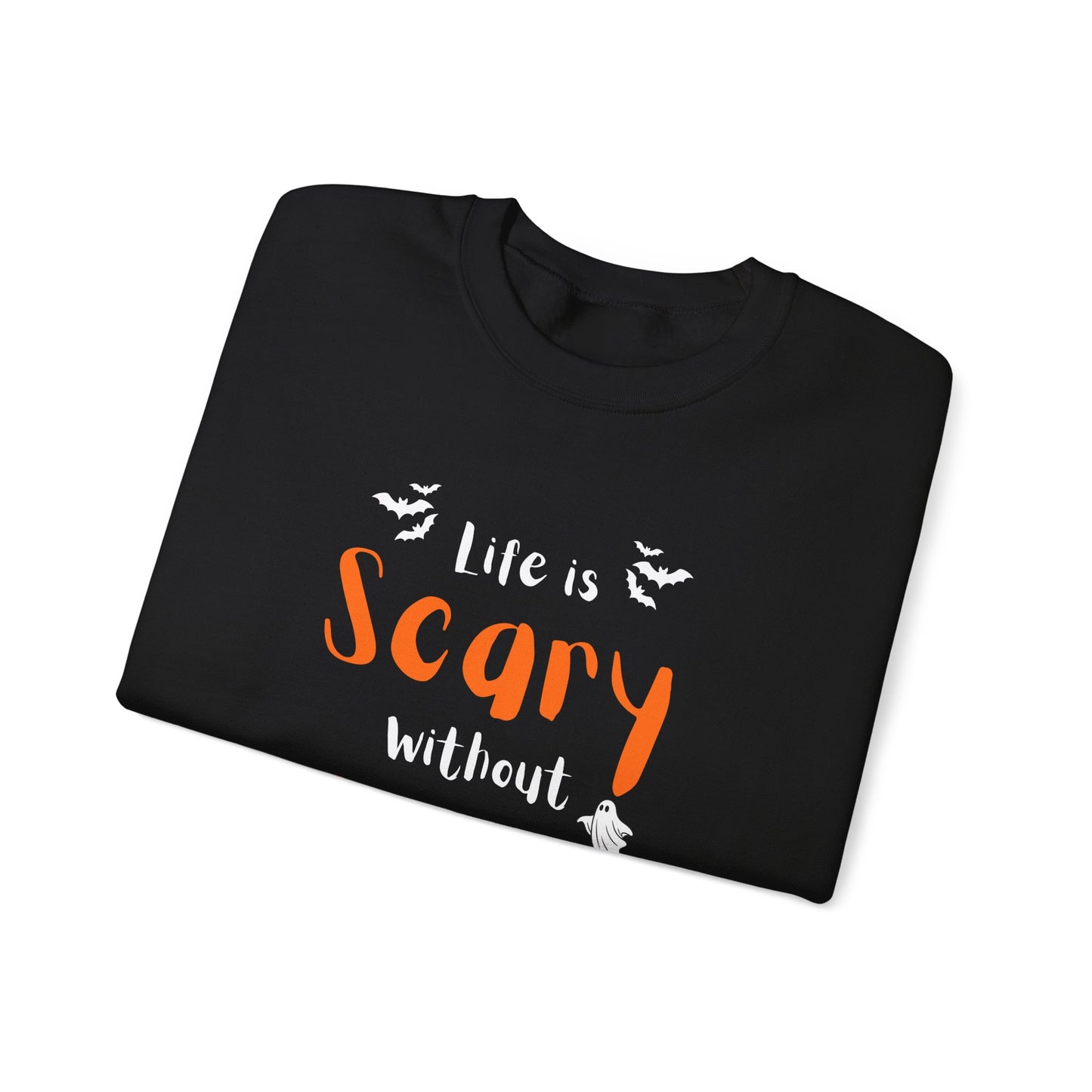 Scary Jesus Sweatshirt - Cozy Unisex Crewneck for Halloween, Faith, Religious Gifts, Church Events, Everyday Wear