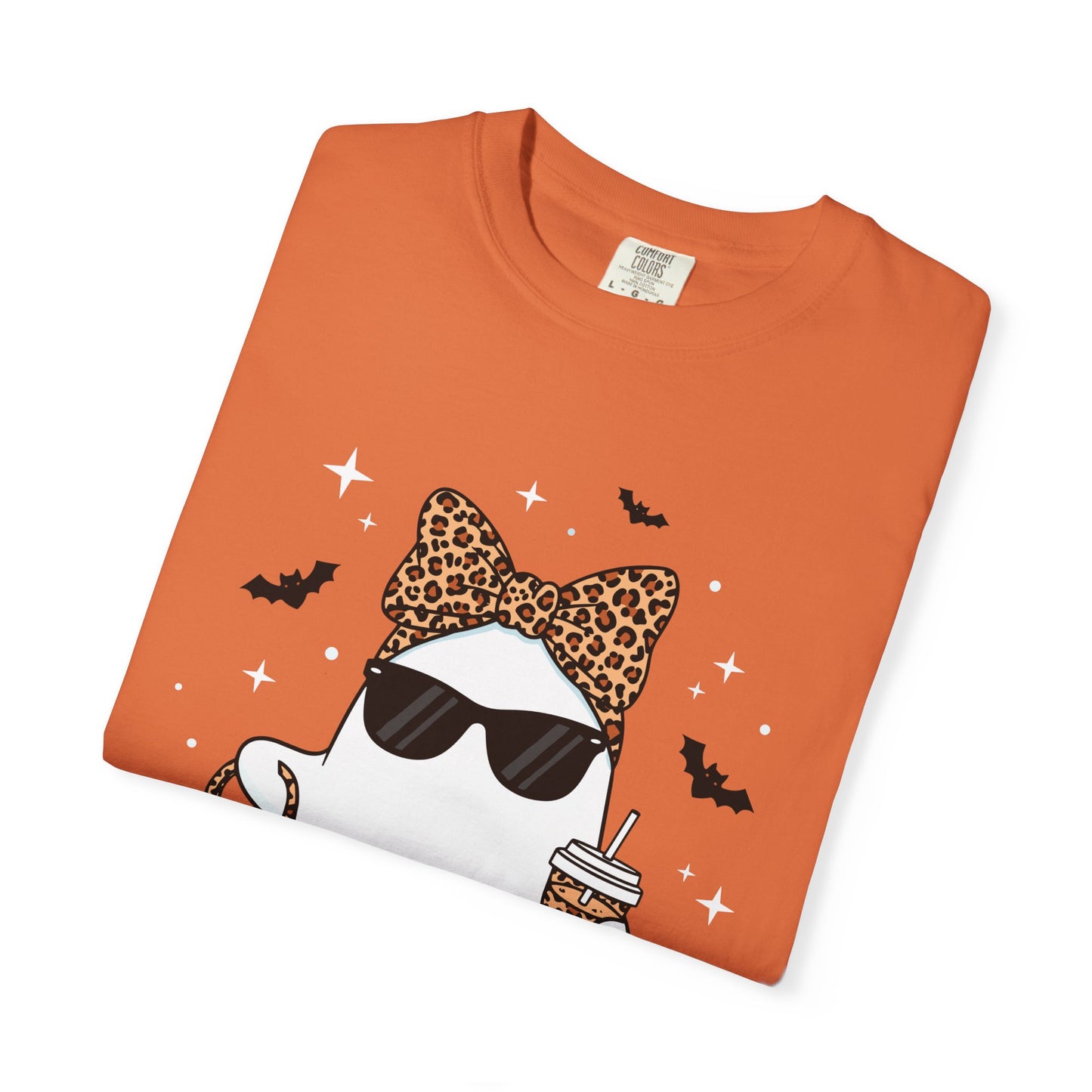 Stylish Fancy Ghost T-Shirt, Funny Tee, Cute Halloween Apparel, Unisex Casual Top, Gift for Cat Lovers, Sunday Funday Shirt