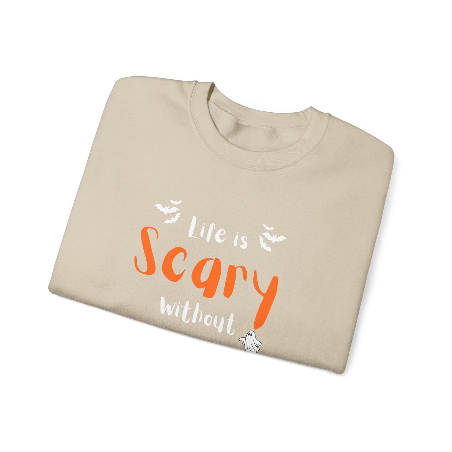 Scary Jesus Sweatshirt - Cozy Unisex Crewneck for Halloween, Faith, Religious Gifts, Church Events, Everyday Wear