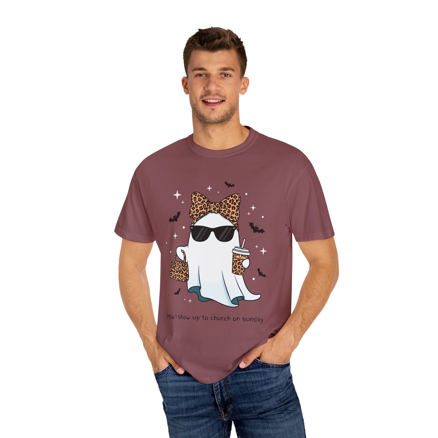 Stylish Fancy Ghost T-Shirt, Funny Tee, Cute Halloween Apparel, Unisex Casual Top, Gift for Cat Lovers, Sunday Funday Shirt