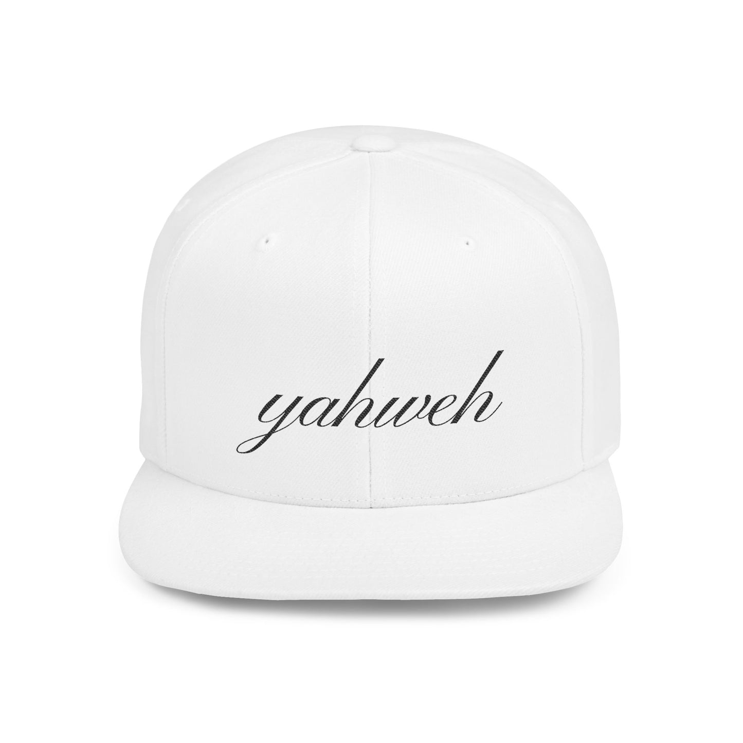 Yahweh Flat Bill Snapback Hat, Trendy Streetwear Cap - Unisex