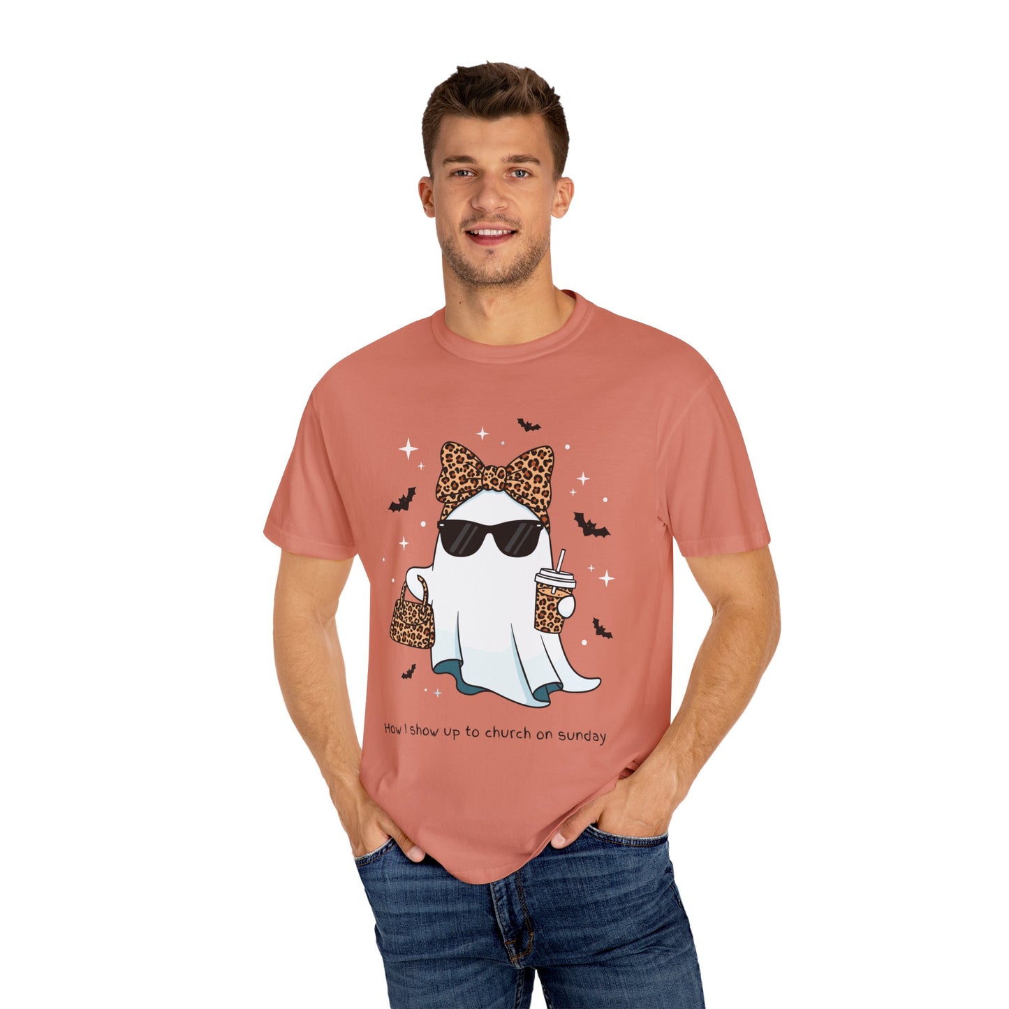 Stylish Fancy Ghost T-Shirt, Funny Tee, Cute Halloween Apparel, Unisex Casual Top, Gift for Cat Lovers, Sunday Funday Shirt