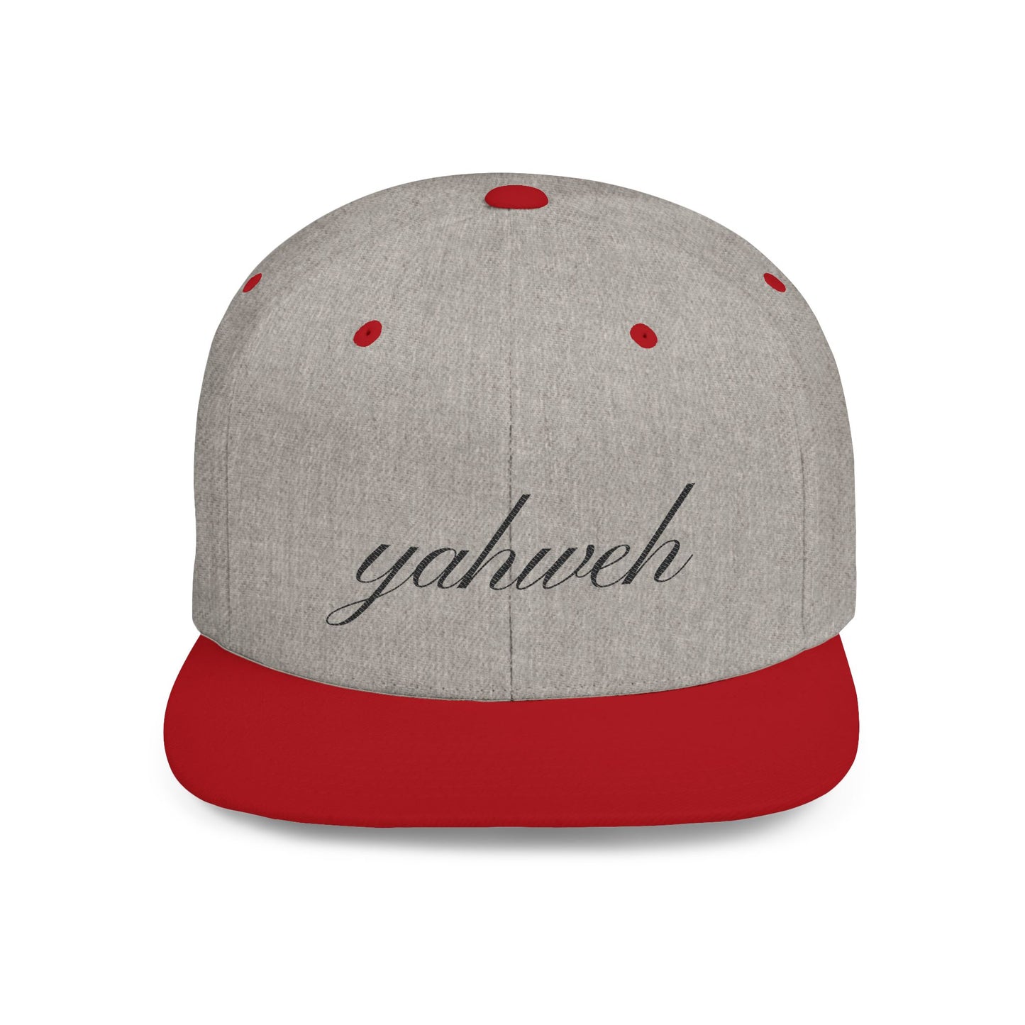 Yahweh Flat Bill Snapback Hat, Trendy Streetwear Cap - Unisex