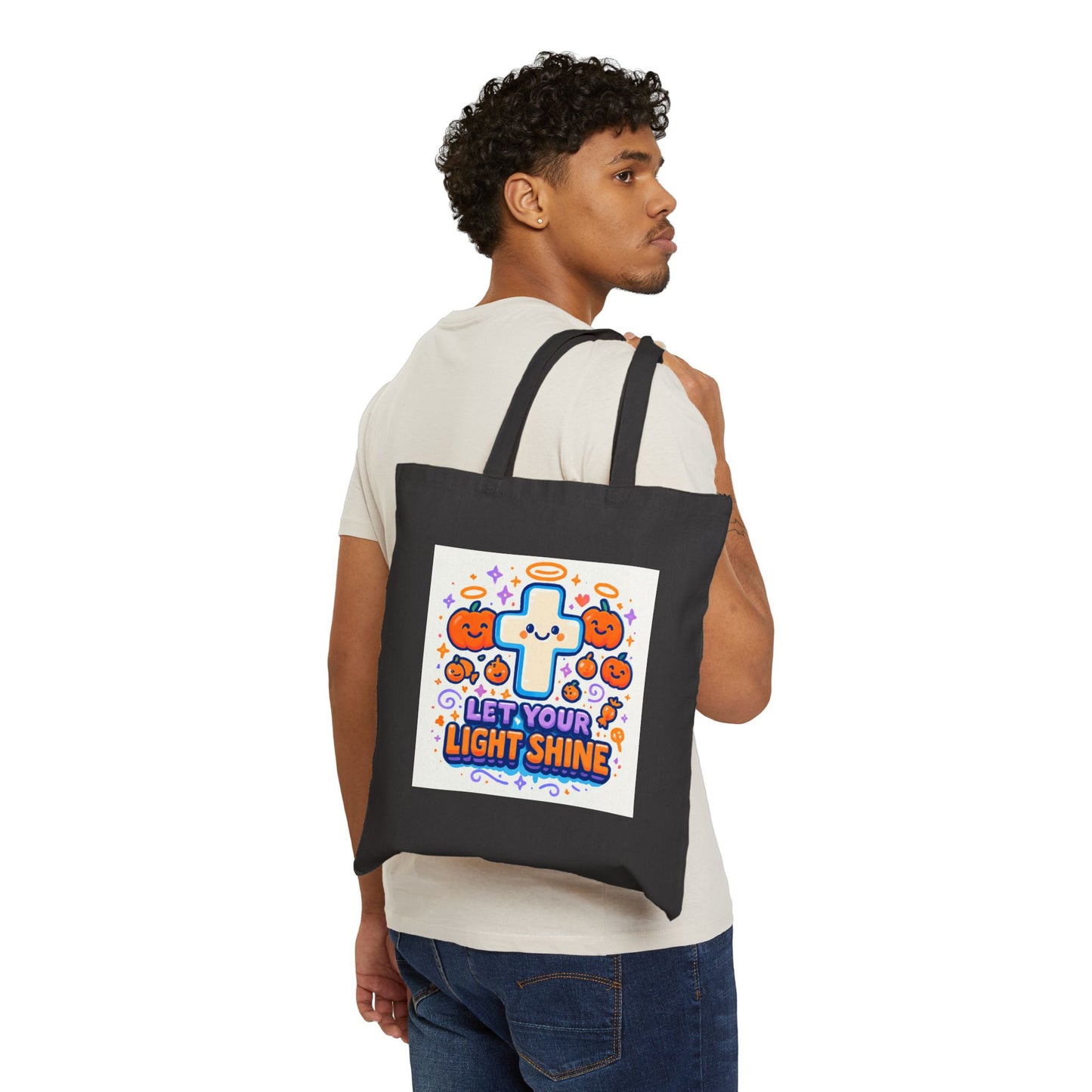 Let Your Light Shine - Fall - Cotton Canvas Tote Bag
