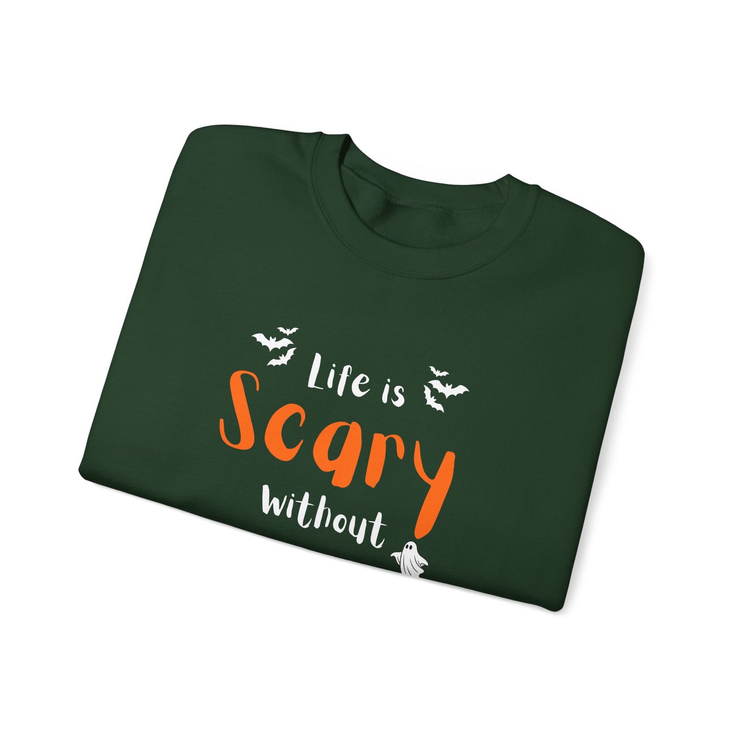 Scary Jesus Sweatshirt - Cozy Unisex Crewneck for Halloween, Faith, Religious Gifts, Church Events, Everyday Wear