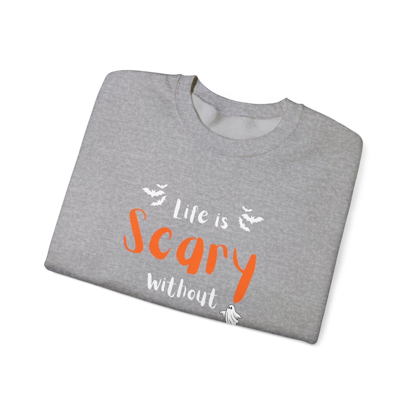 Scary Jesus Sweatshirt - Cozy Unisex Crewneck for Halloween, Faith, Religious Gifts, Church Events, Everyday Wear