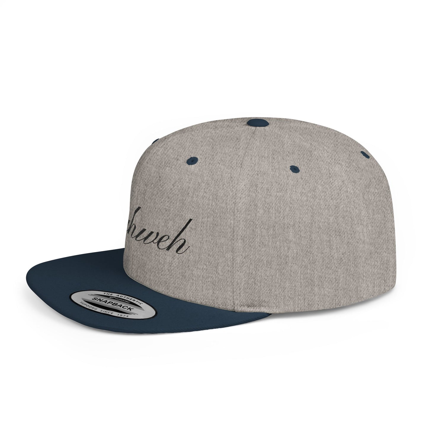 Yahweh Flat Bill Snapback Hat, Trendy Streetwear Cap - Unisex