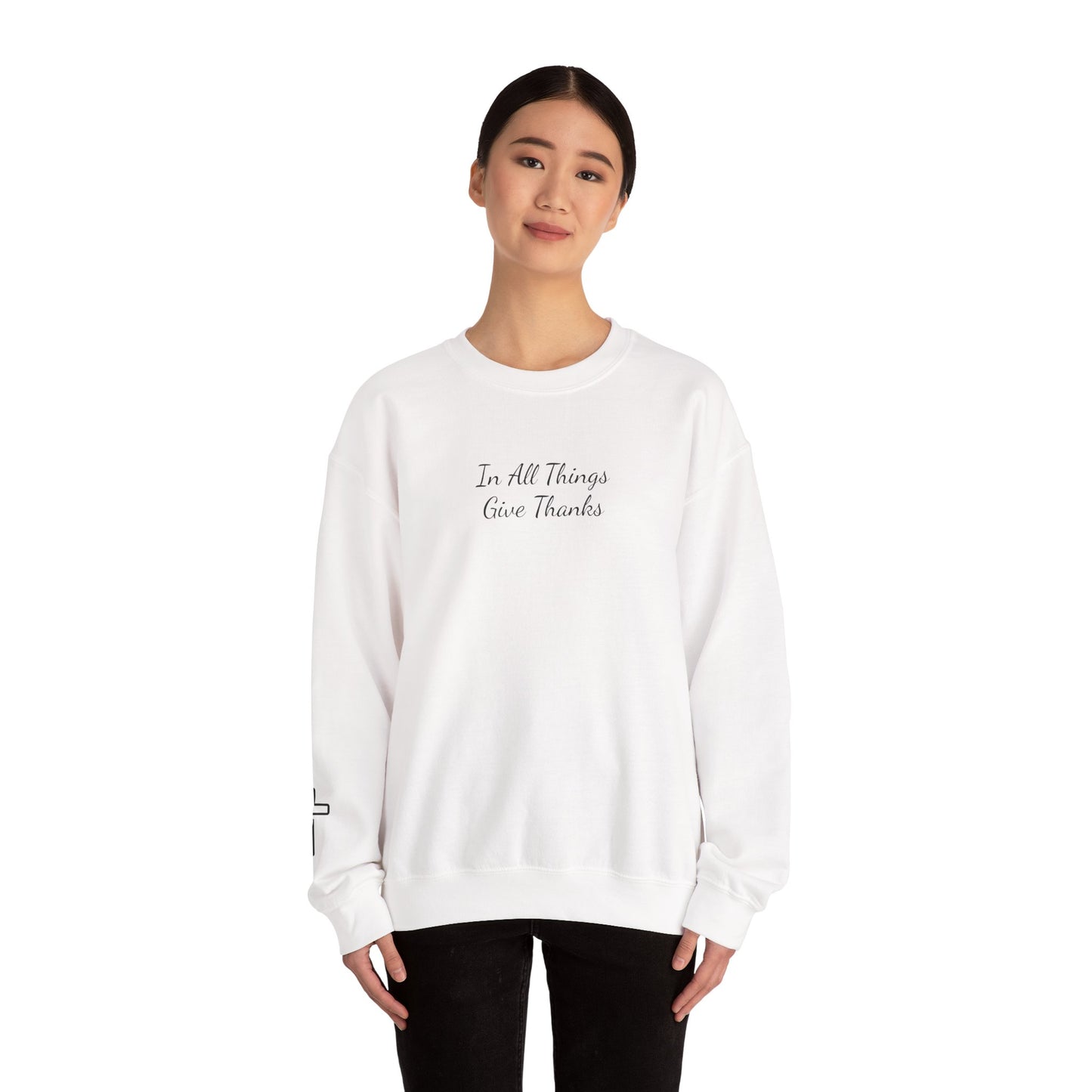 Give Thanks - Unisex Heavy Blend™ Crewneck Sweatshirt
