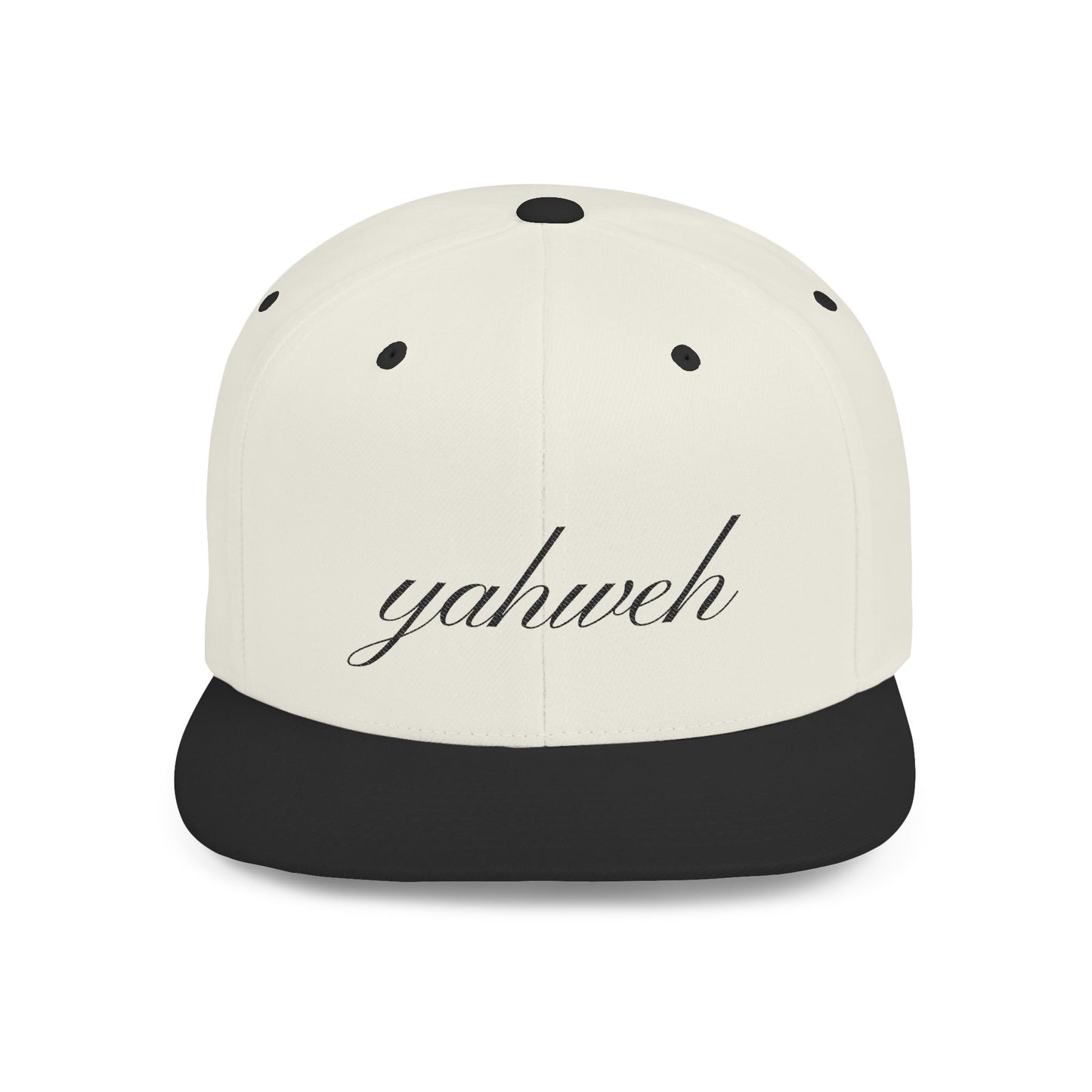 Yahweh Flat Bill Snapback Hat, Trendy Streetwear Cap - Unisex