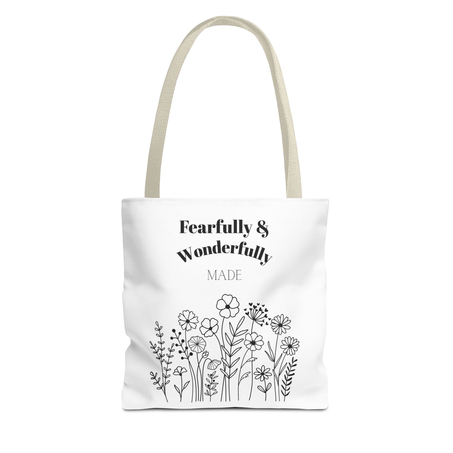 Fearfully & Wonderfully Made Floral Tote Bae