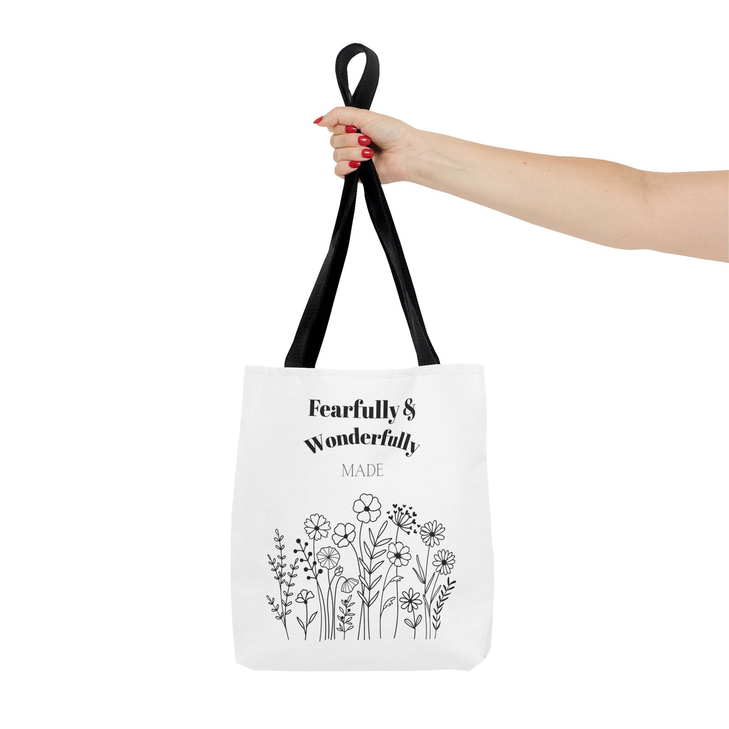Fearfully & Wonderfully Made Floral Tote Bae
