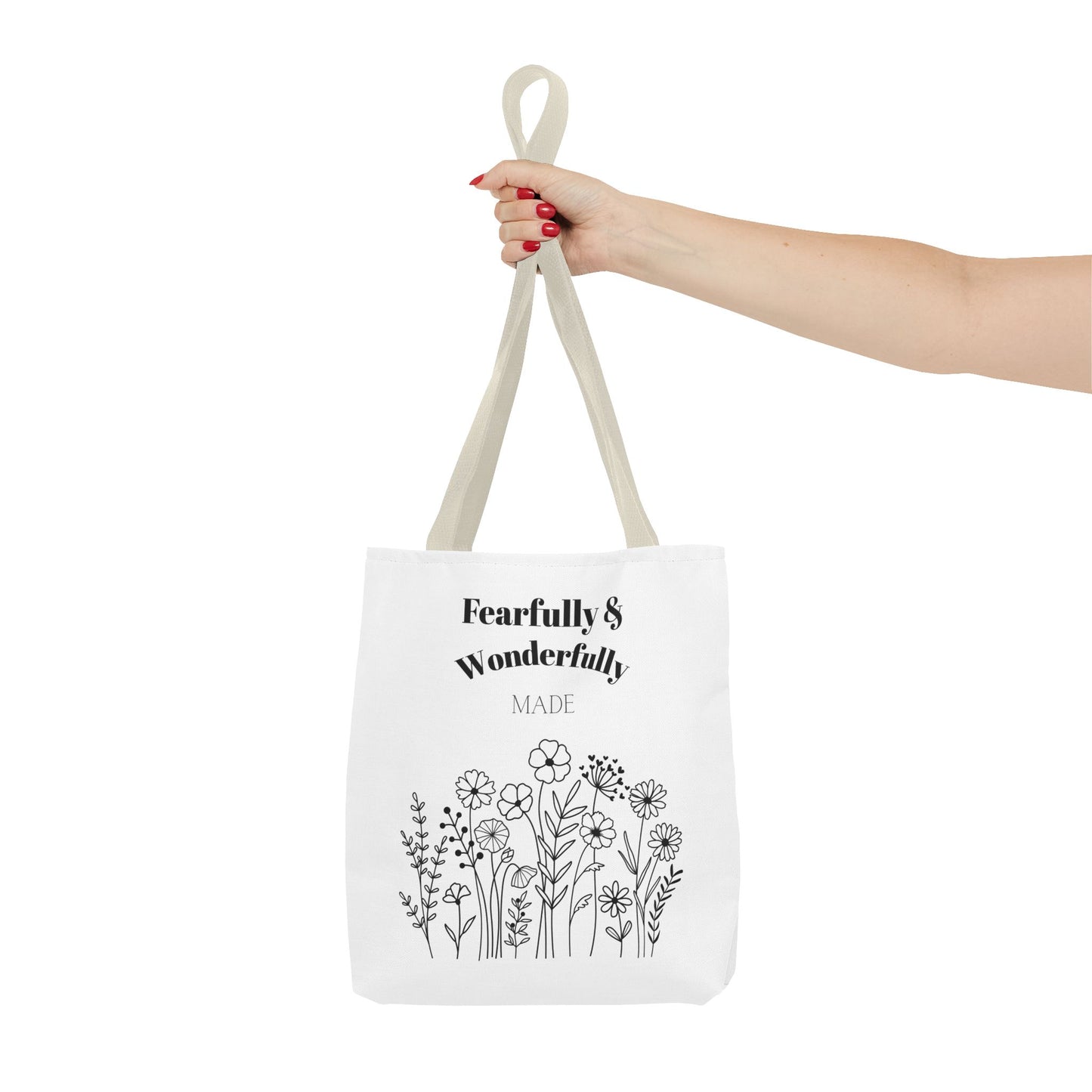 Fearfully & Wonderfully Made Floral Tote Bae