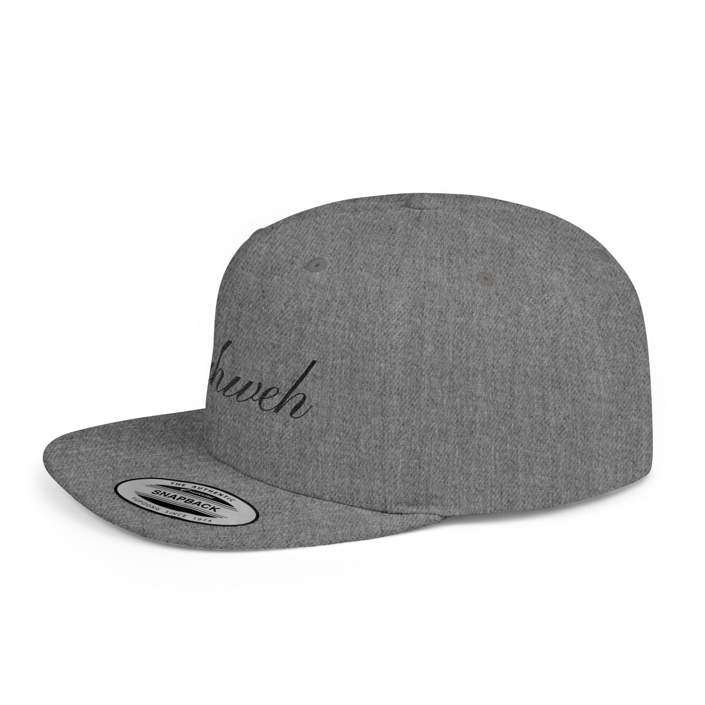 Yahweh Flat Bill Snapback Hat, Trendy Streetwear Cap - Unisex