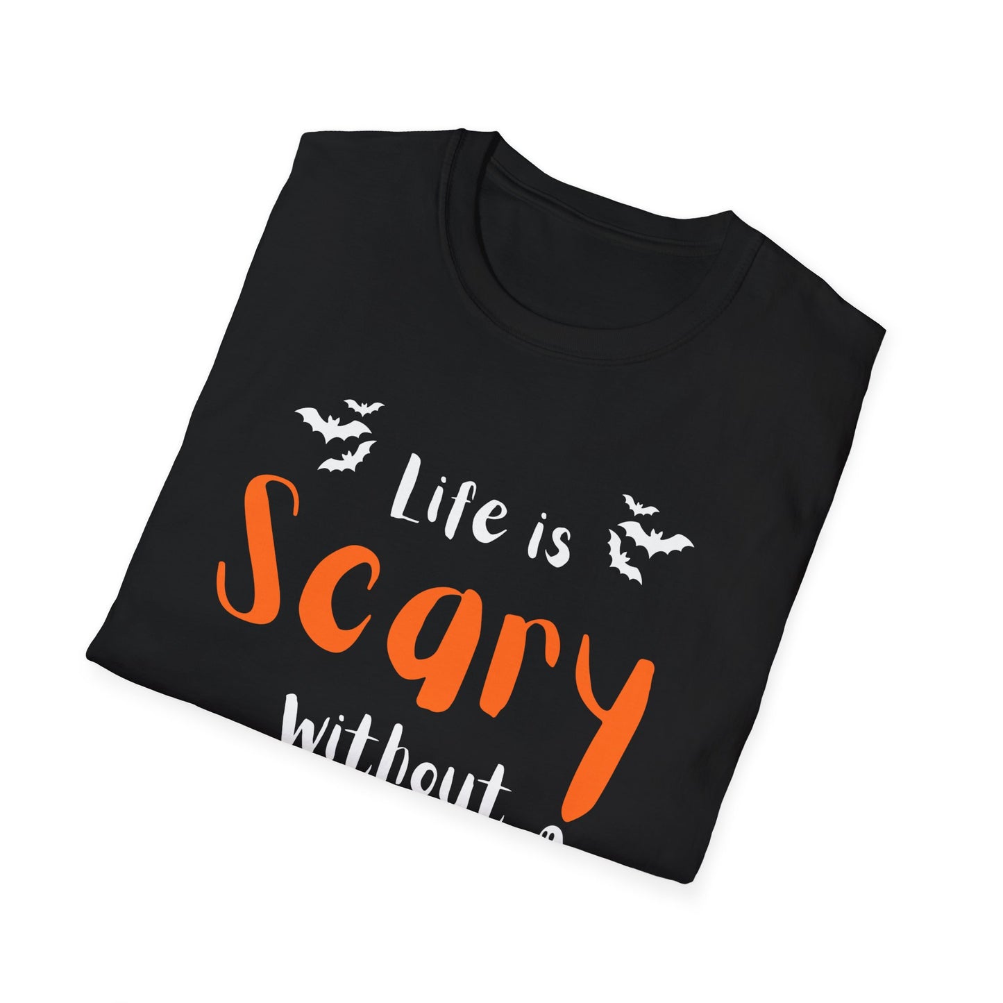 Halloween Faith T-Shirt, Life is Scary without Jesus Tee, Christian Halloween Shirt, Unisex Casual Tee, Fall Faith Apparel, Spooky [...]