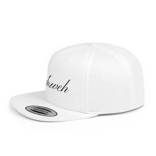 Yahweh Flat Bill Snapback Hat, Trendy Streetwear Cap - Unisex