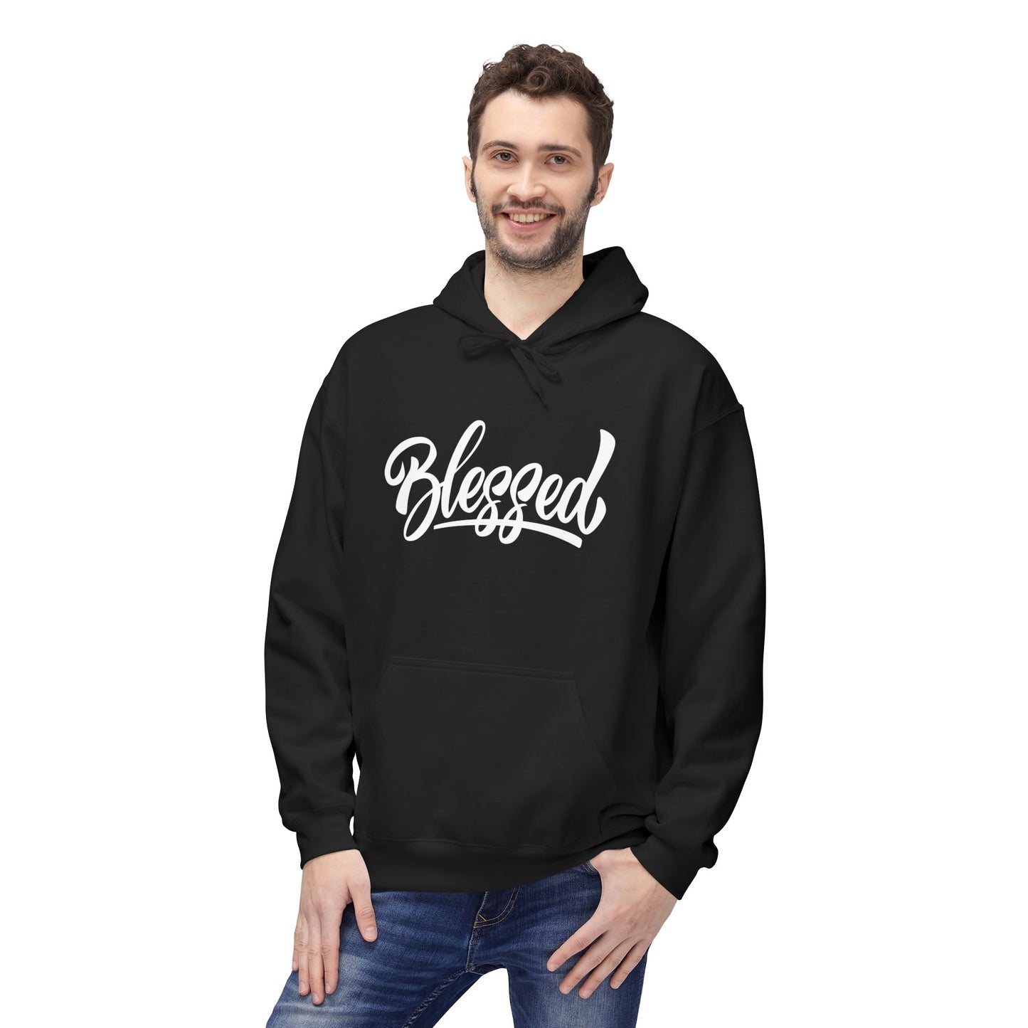 Blessed - Soft style Fleece Hoodie - Simple Minimalistic Design - 3 Colors