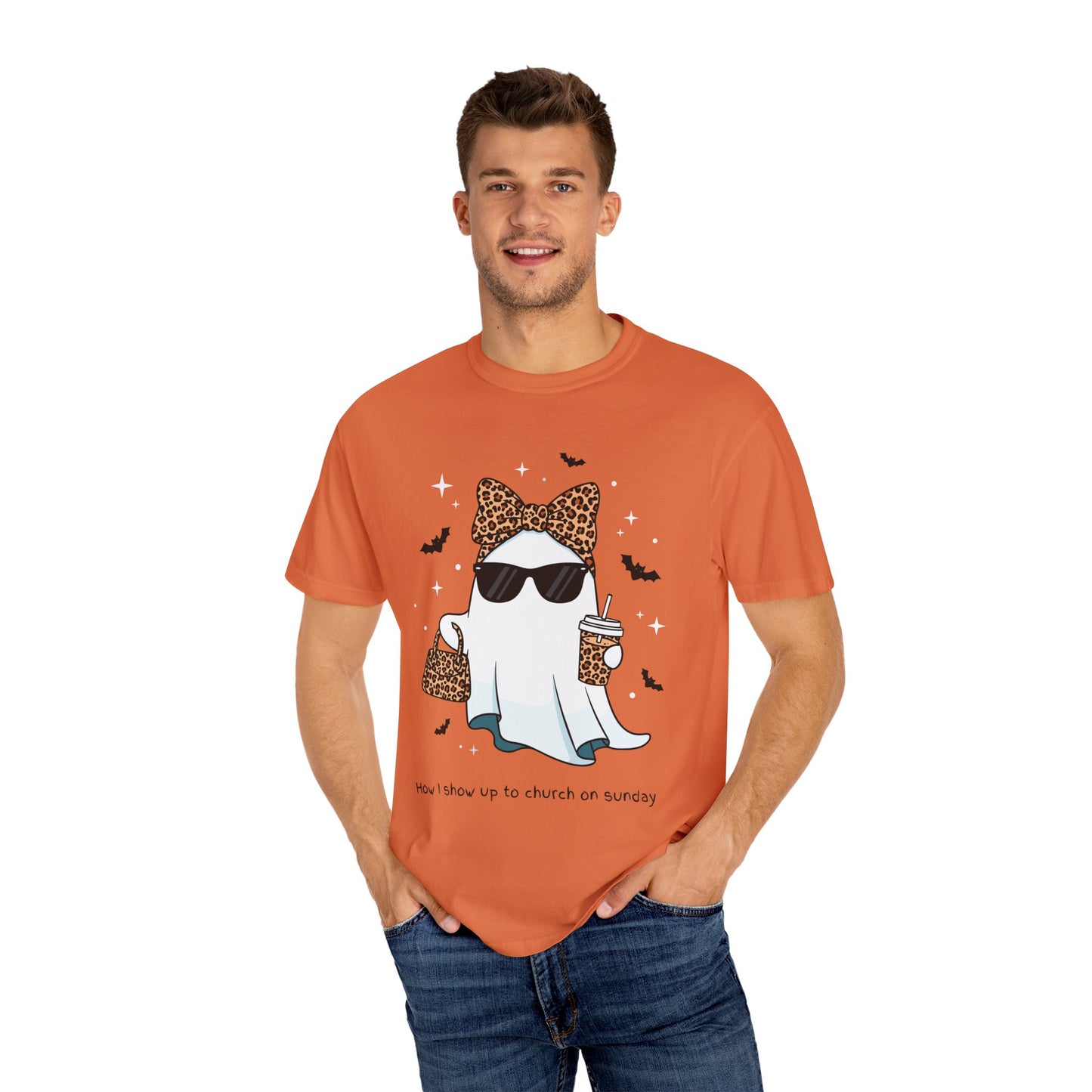 Stylish Fancy Ghost T-Shirt, Funny Tee, Cute Halloween Apparel, Unisex Casual Top, Gift for Cat Lovers, Sunday Funday Shirt