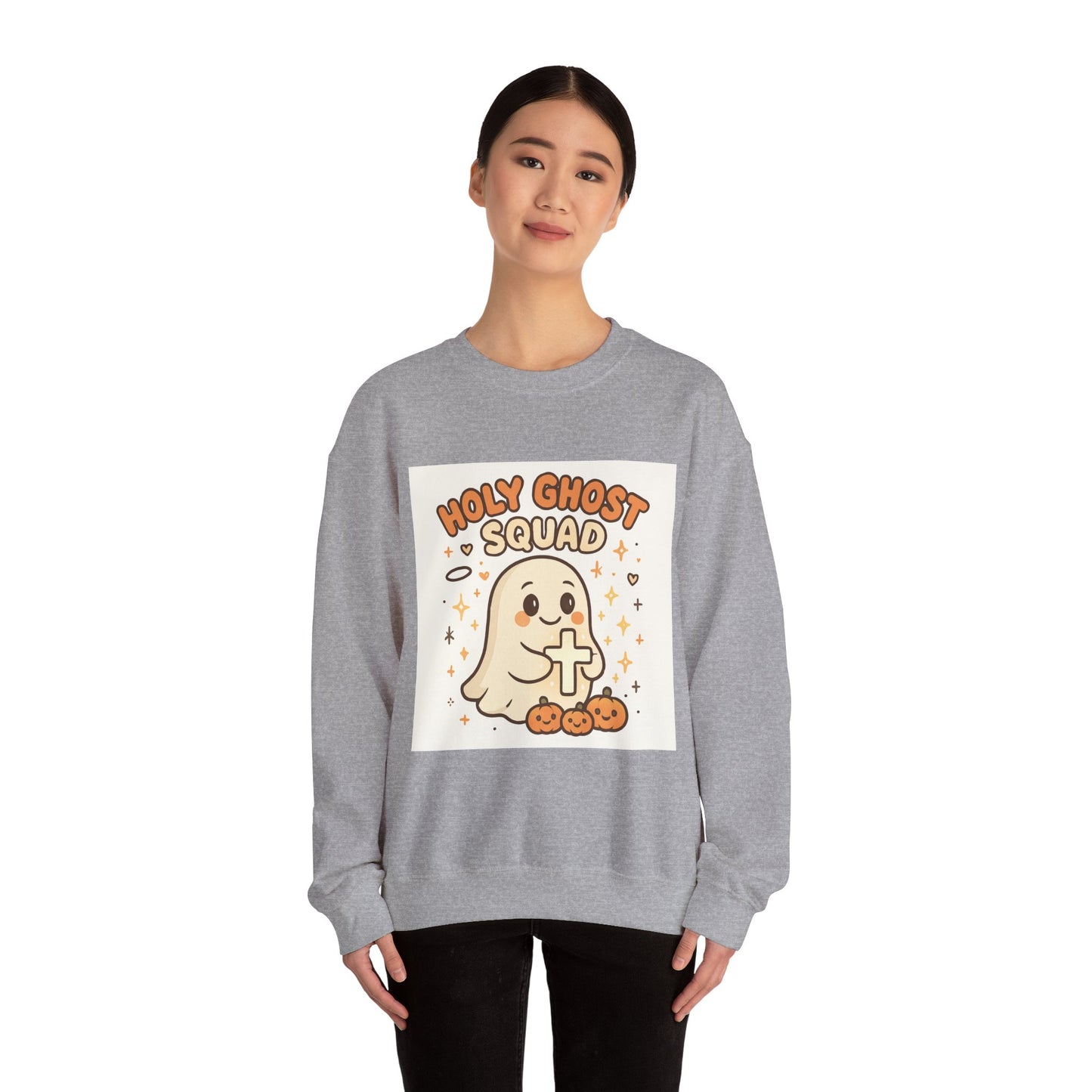Cute Holy Ghost Unisex Heavy Blend™ Crewneck Sweatshirt