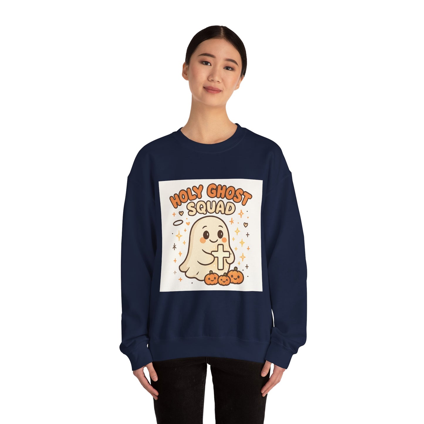Cute Holy Ghost Unisex Heavy Blend™ Crewneck Sweatshirt