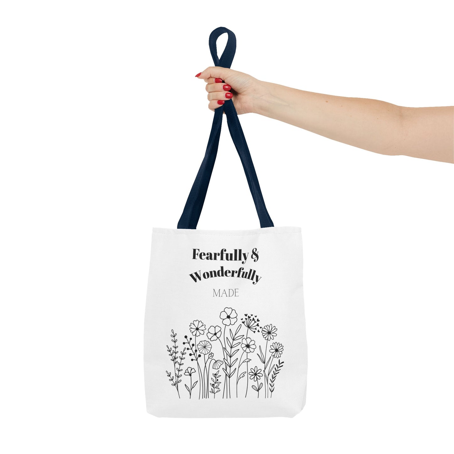 Fearfully & Wonderfully Made Floral Tote Bae
