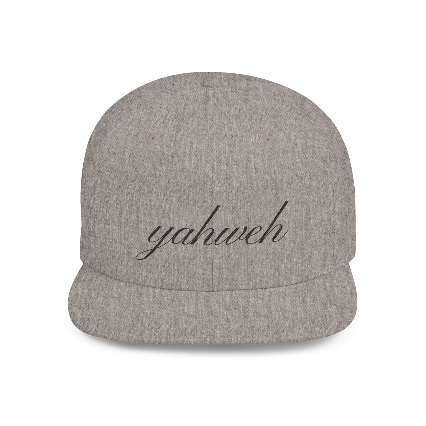 Yahweh Flat Bill Snapback Hat, Trendy Streetwear Cap - Unisex