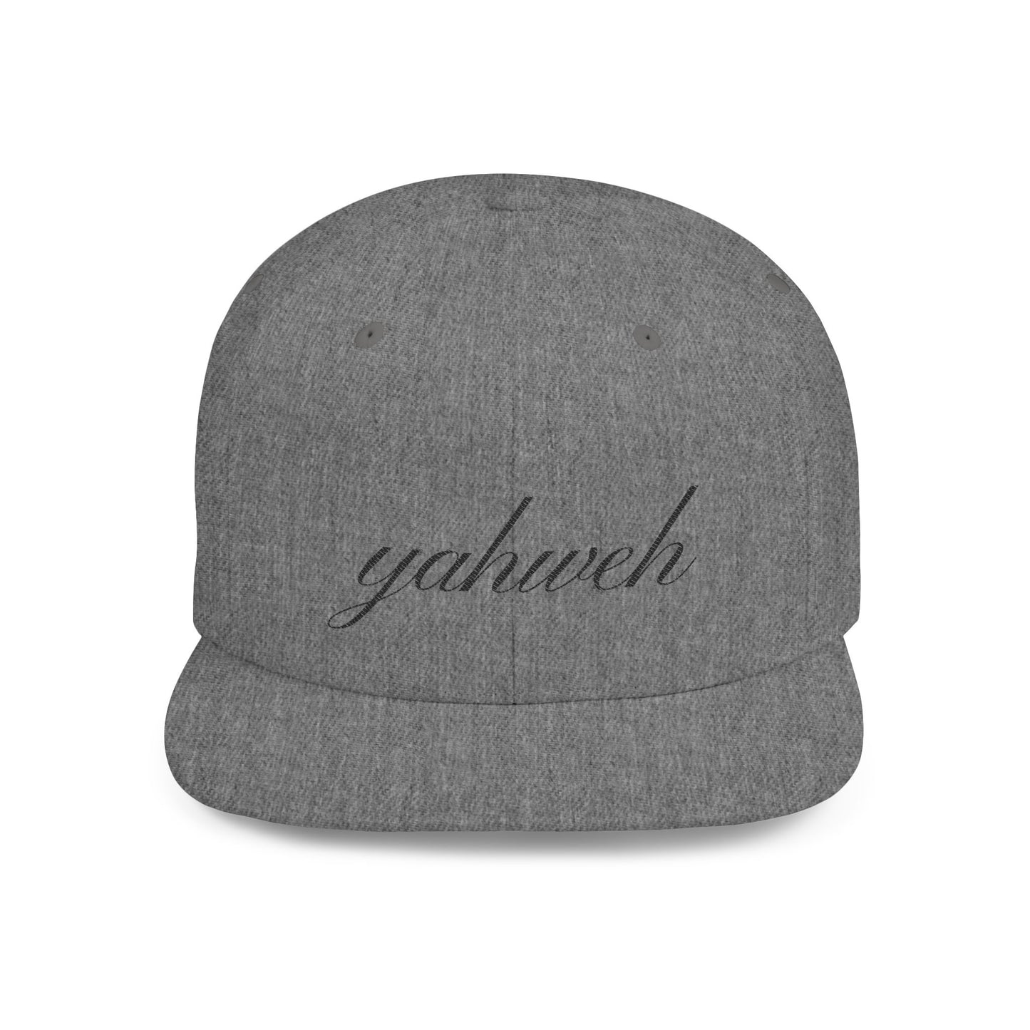 Yahweh Flat Bill Snapback Hat, Trendy Streetwear Cap - Unisex