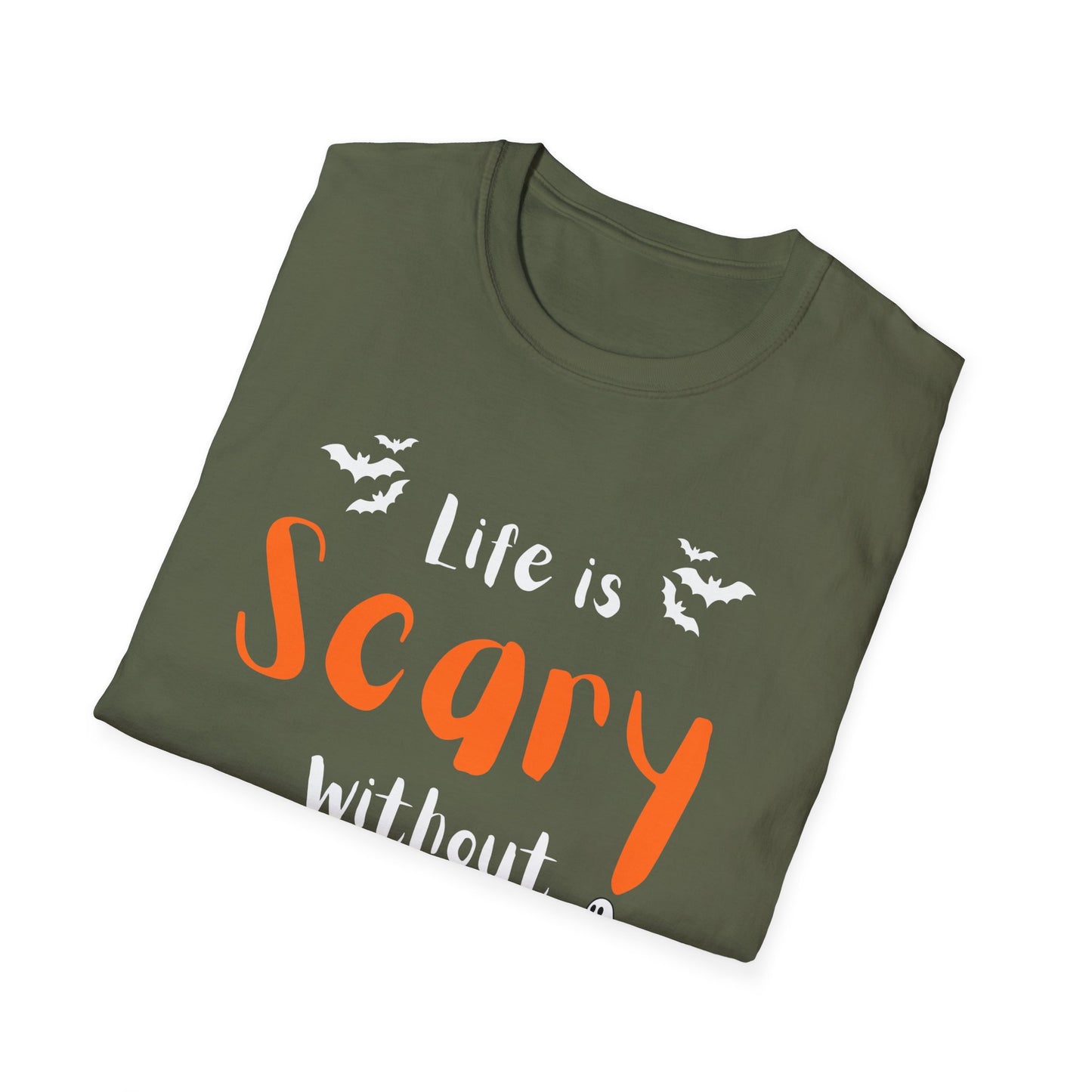 Halloween Faith T-Shirt, Life is Scary without Jesus Tee, Christian Halloween Shirt, Unisex Casual Tee, Fall Faith Apparel, Spooky [...]