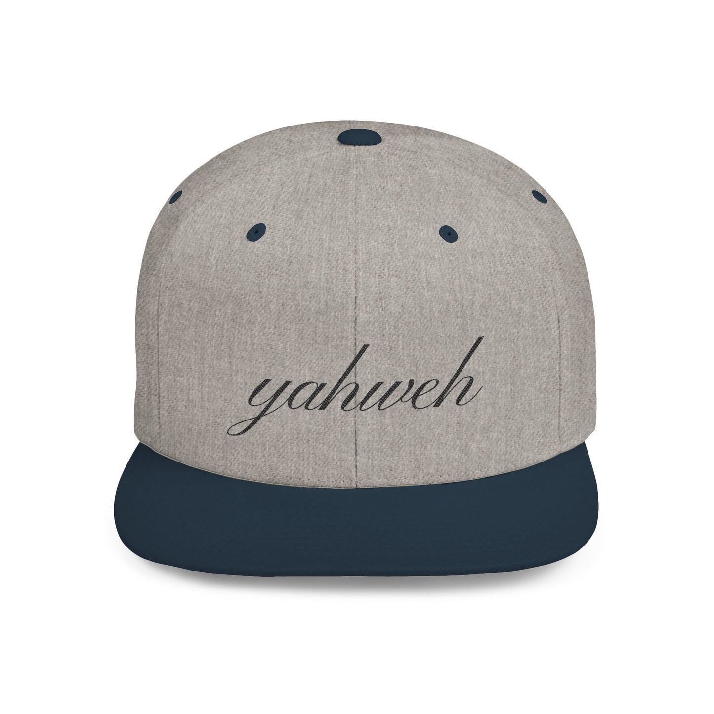 Yahweh Flat Bill Snapback Hat, Trendy Streetwear Cap - Unisex