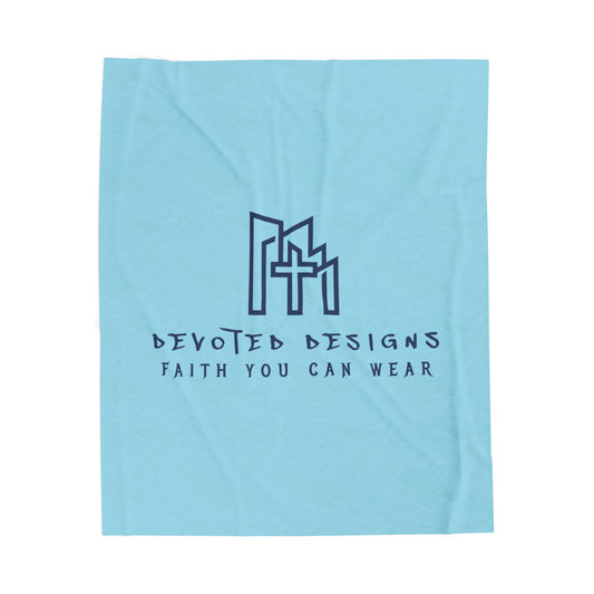 Devoted Designs Brand Velveteen Plush Blanket - Faith You Can Wear, Perfect for Home Decor, Gifts, Weddings, and Comfort