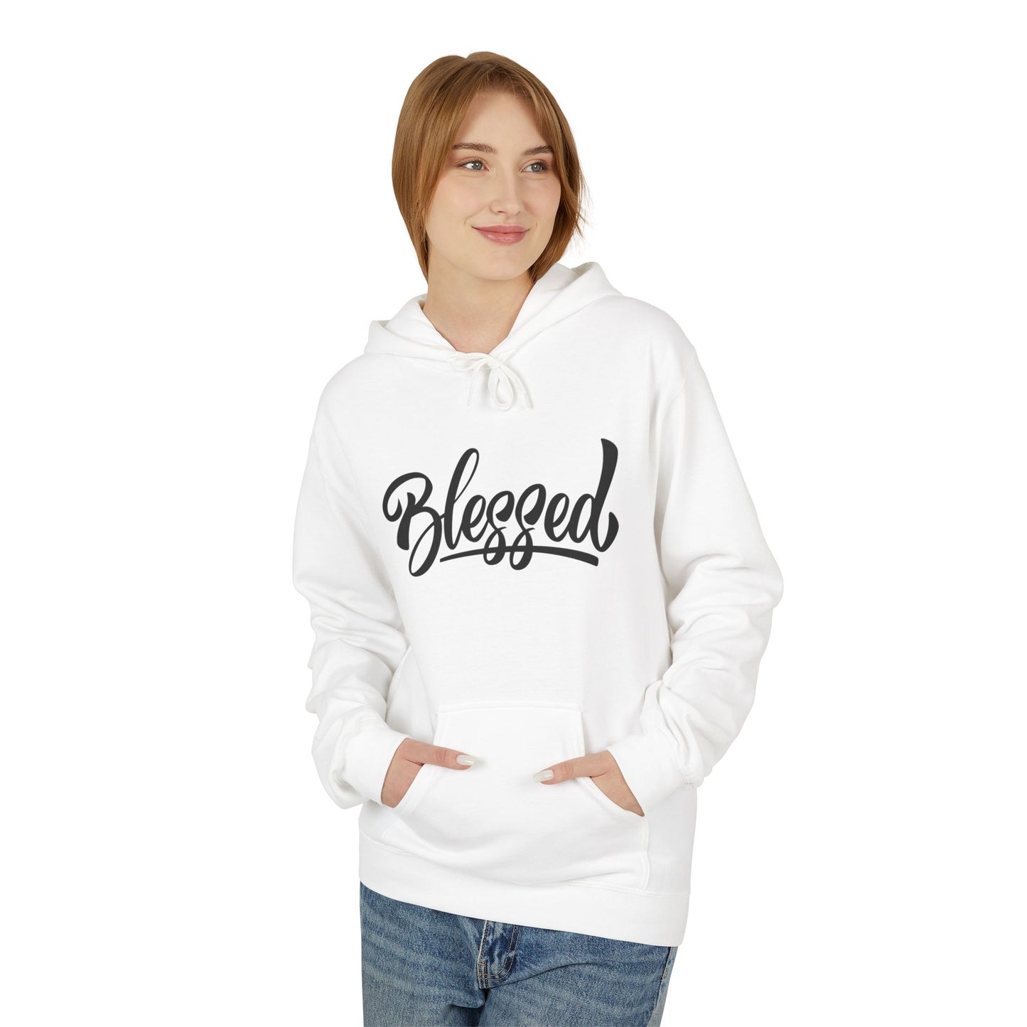 Blessed - Soft style Fleece Hoodie - Simple Minimalistic Design - 3 Colors