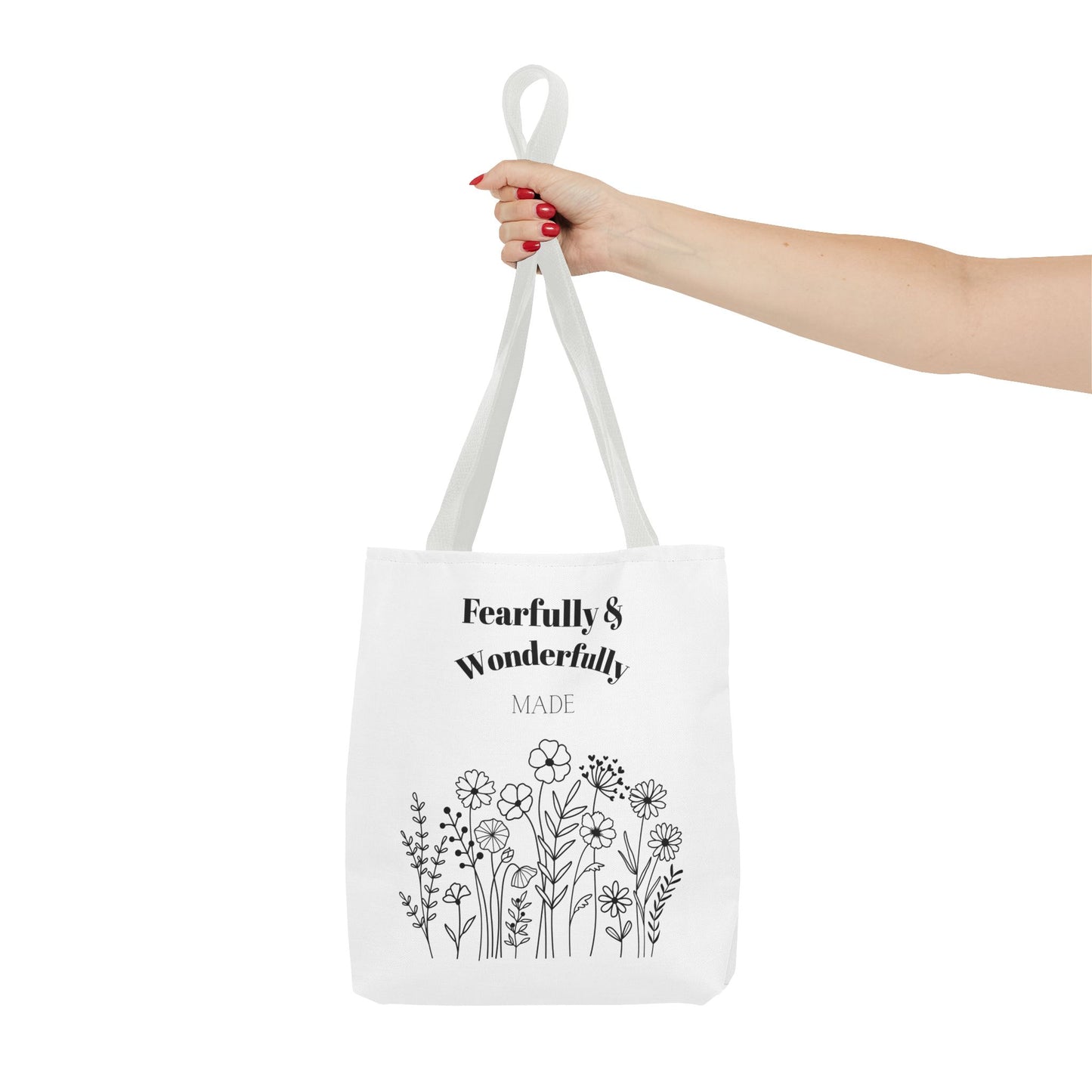 Fearfully & Wonderfully Made Floral Tote Bae