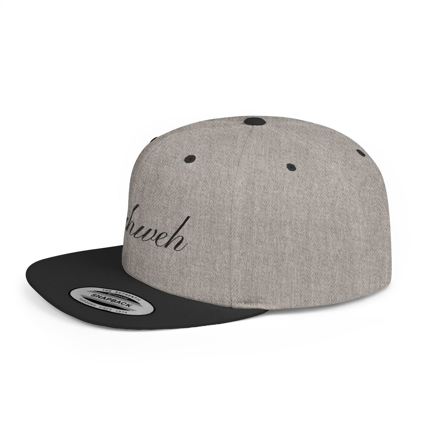 Yahweh Flat Bill Snapback Hat, Trendy Streetwear Cap - Unisex