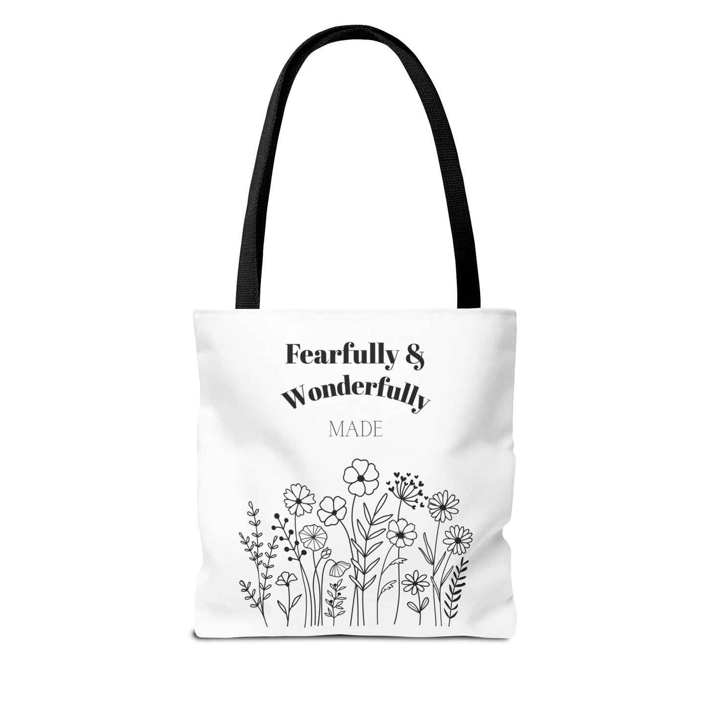 Fearfully & Wonderfully Made Floral Tote Bae