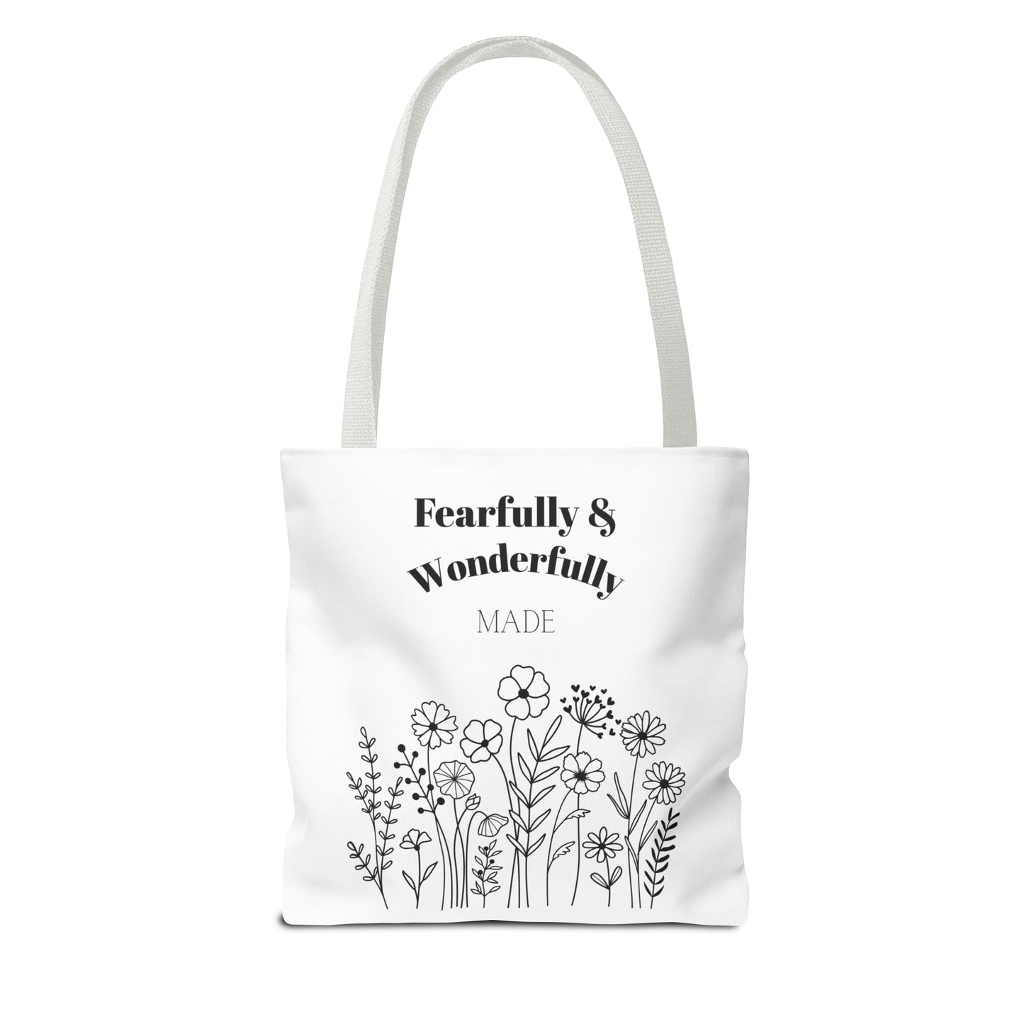 Fearfully & Wonderfully Made Floral Tote Bae