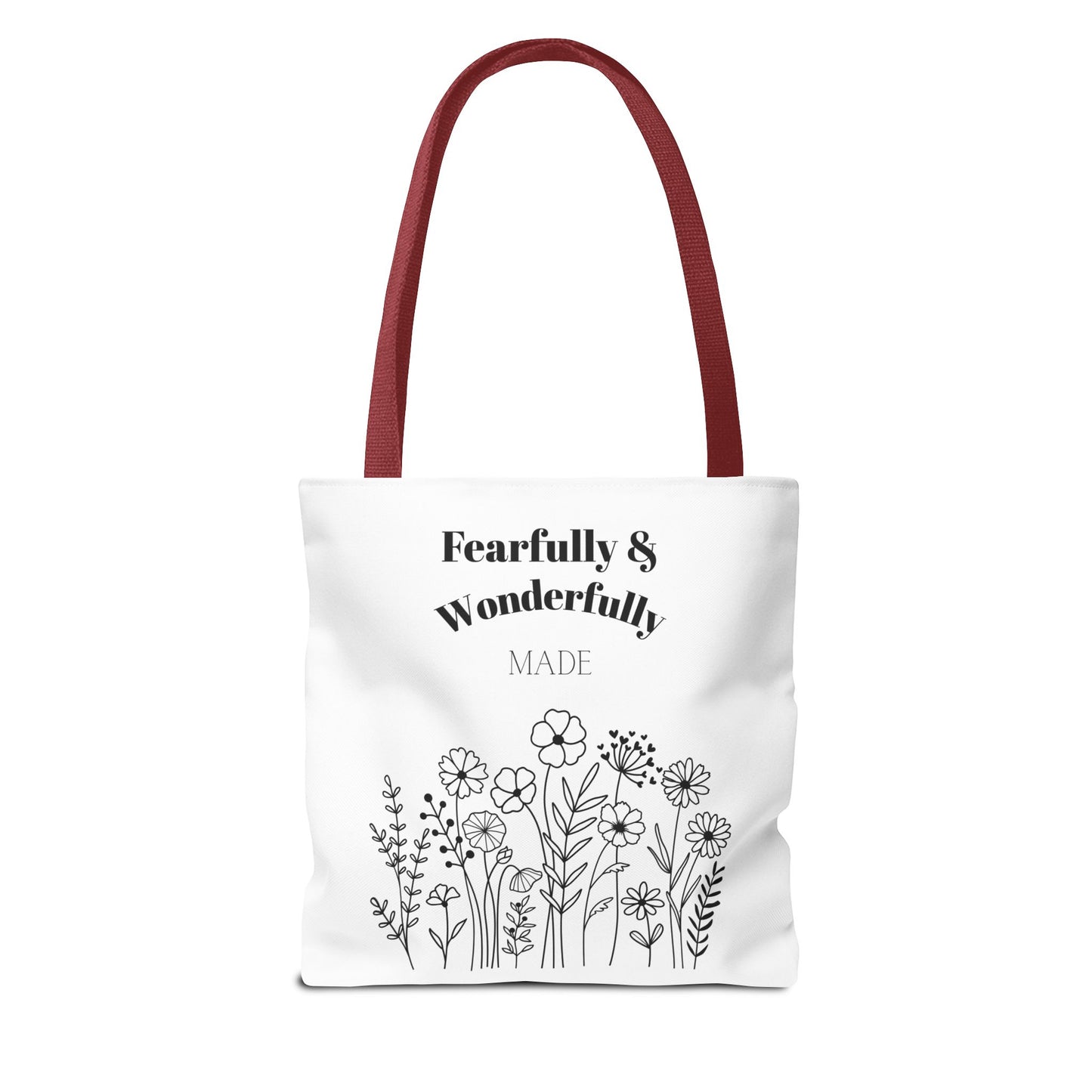 Fearfully & Wonderfully Made Floral Tote Bae