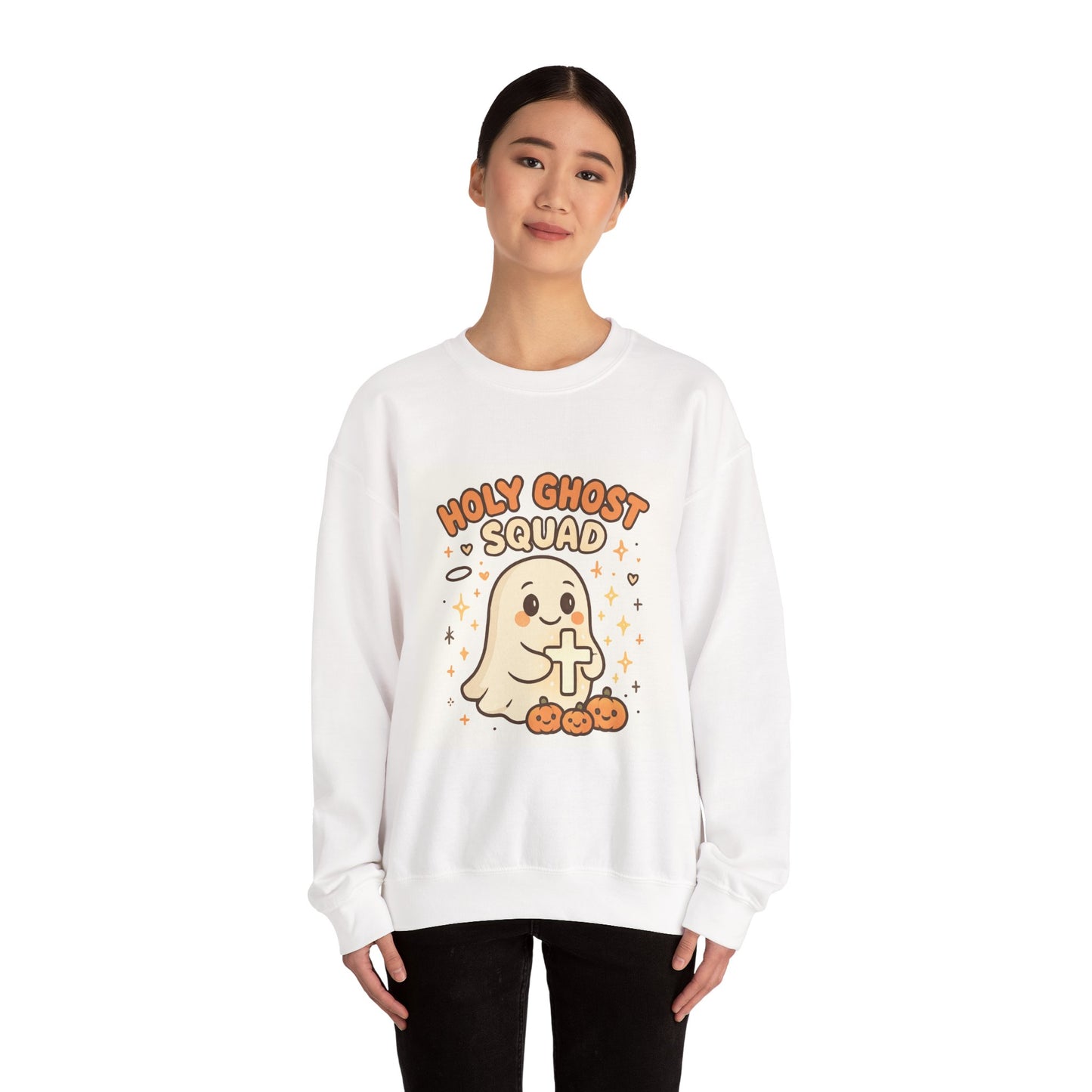 Cute Holy Ghost Unisex Heavy Blend™ Crewneck Sweatshirt