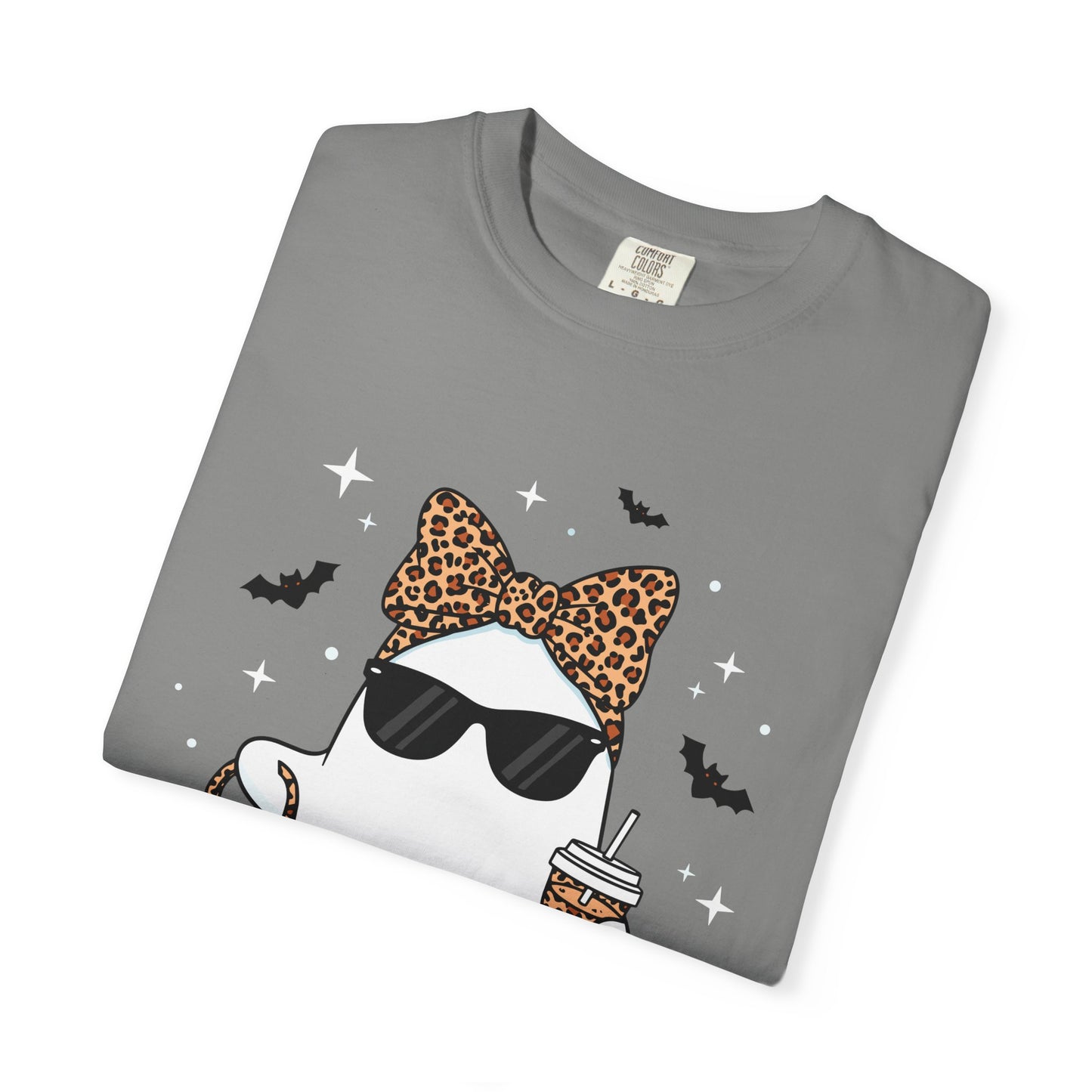 Stylish Fancy Ghost T-Shirt, Funny Tee, Cute Halloween Apparel, Unisex Casual Top, Gift for Cat Lovers, Sunday Funday Shirt
