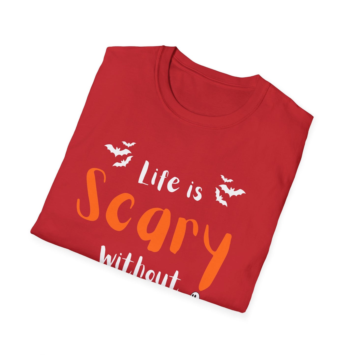 Halloween Faith T-Shirt, Life is Scary without Jesus Tee, Christian Halloween Shirt, Unisex Casual Tee, Fall Faith Apparel, Spooky [...]
