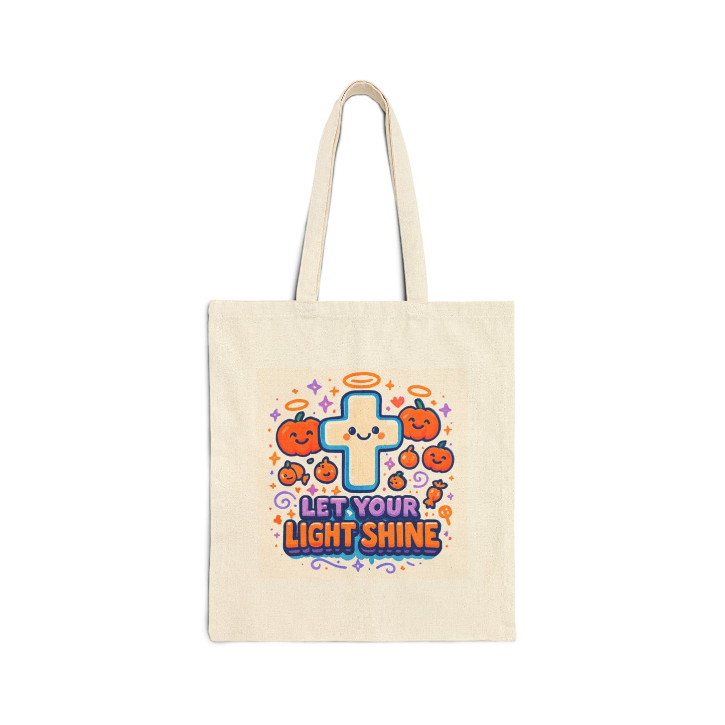 Let Your Light Shine - Fall - Cotton Canvas Tote Bag