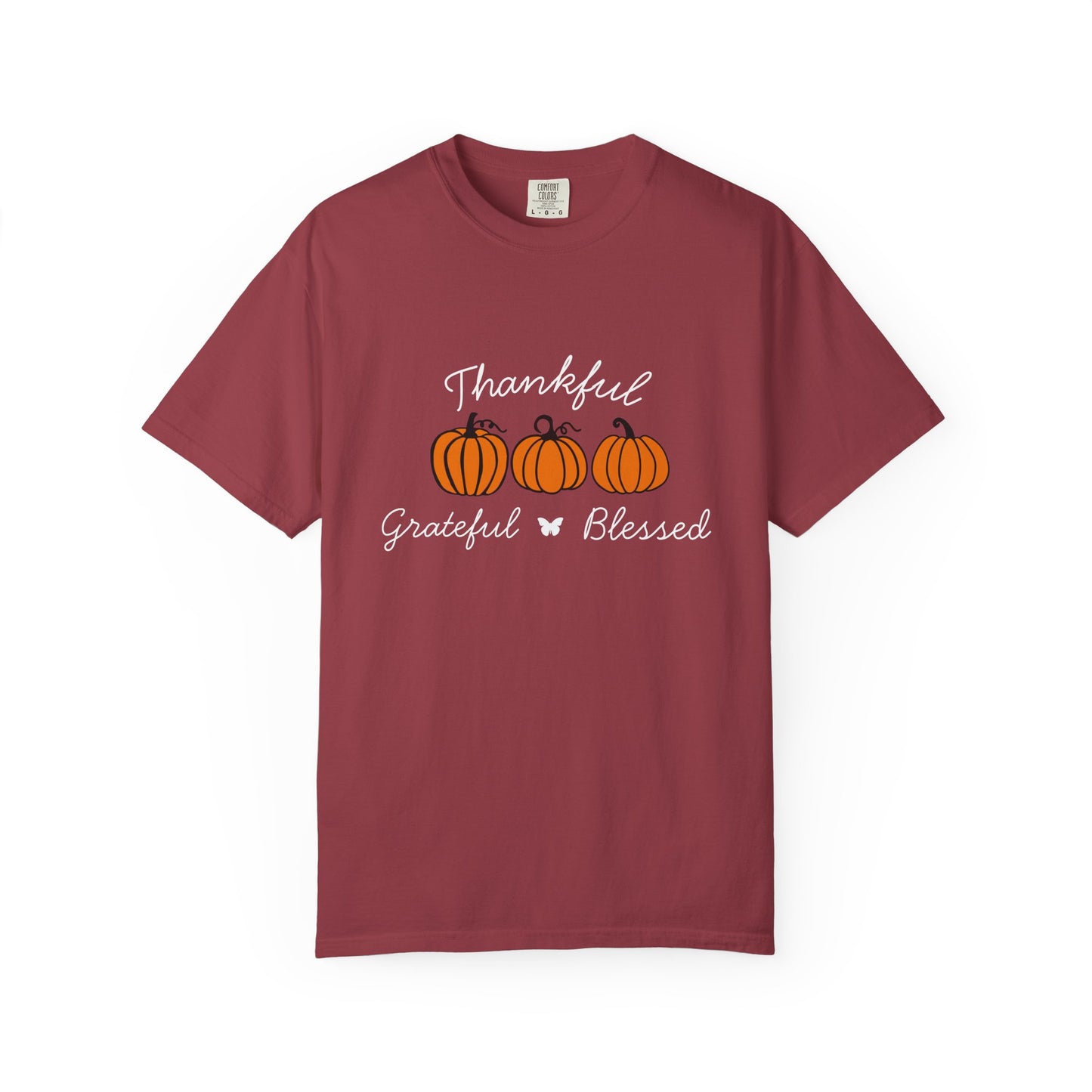 Thankful Grateful Blessed Pumpkin T-Shirt for Autumn, Fall Fashion Tee, Thanksgiving Gift, Unisex Shirt, Cozy Casual Wear