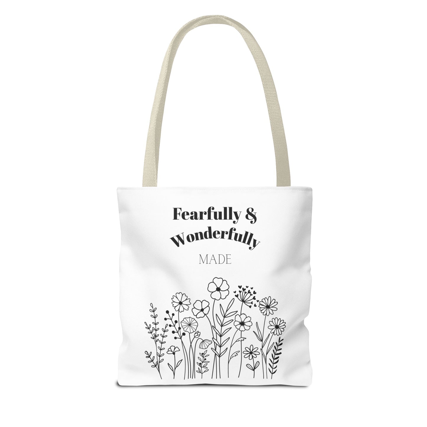 Fearfully & Wonderfully Made Floral Tote Bae