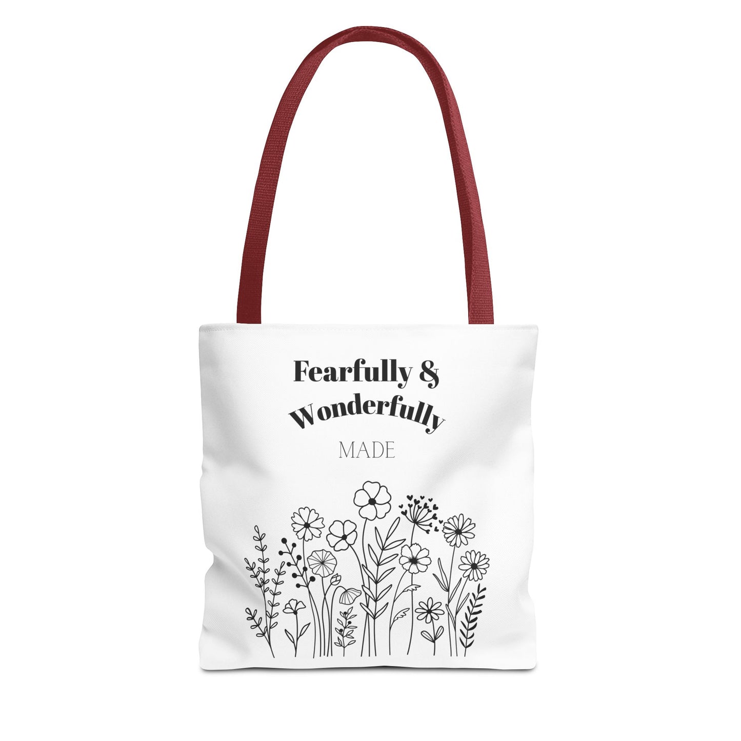 Fearfully & Wonderfully Made Floral Tote Bae