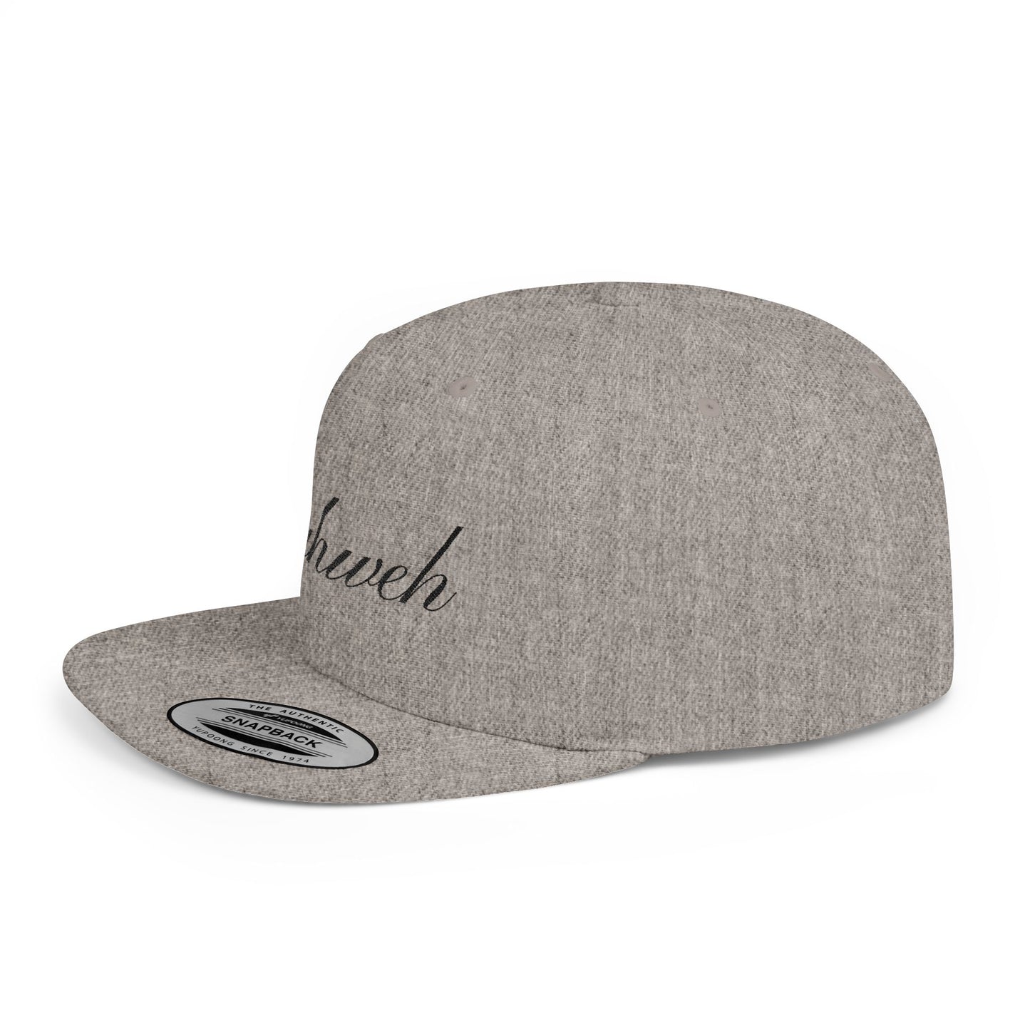 Yahweh Flat Bill Snapback Hat, Trendy Streetwear Cap - Unisex