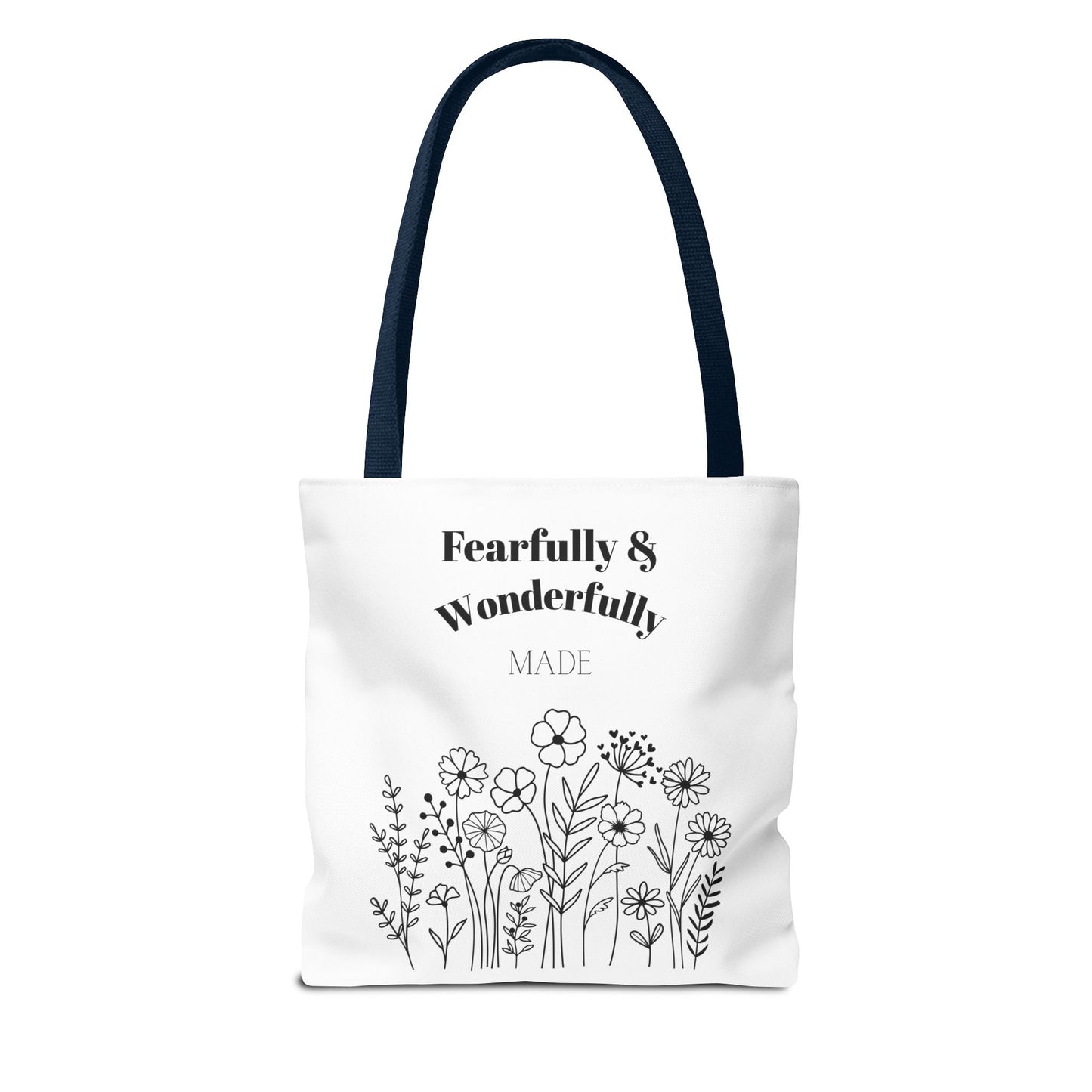 Fearfully & Wonderfully Made Floral Tote Bae