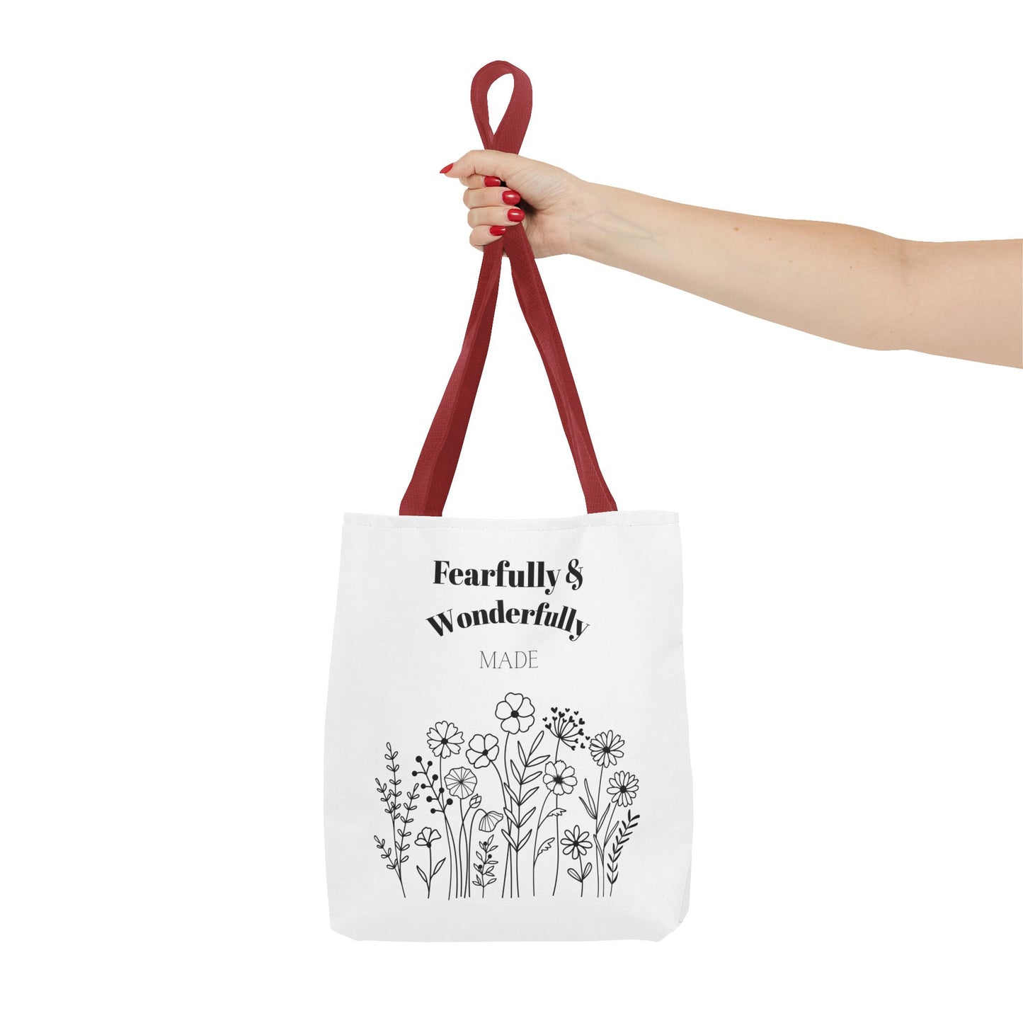 Fearfully & Wonderfully Made Floral Tote Bae